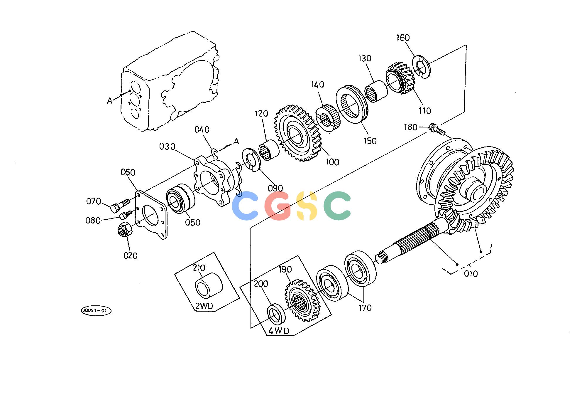 久保田零件查询T07102 SPIRAL BEVEL PINION REAR AXLE AND REAR WHEELEPC Kubota online