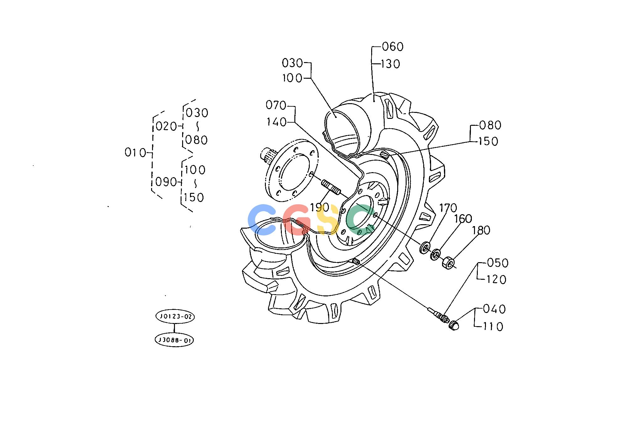 久保田零件查询T08902 FRONT WHEEL(7-16) FRONT AXLE AND FRONT WHEELEPC Kubota online