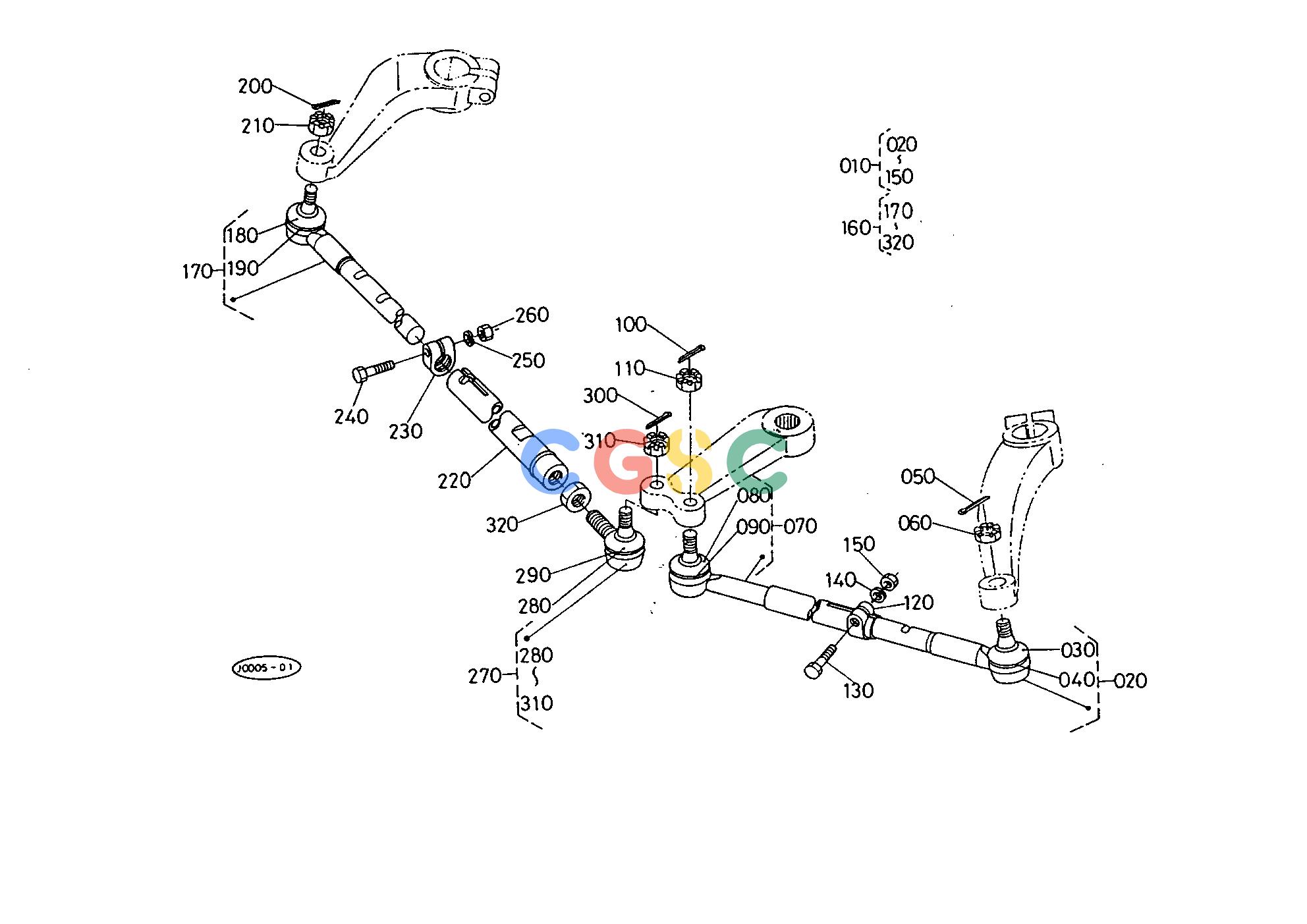 久保田零件查询T09102 STEERING LINKAGE STEERINGEPC Kubota online