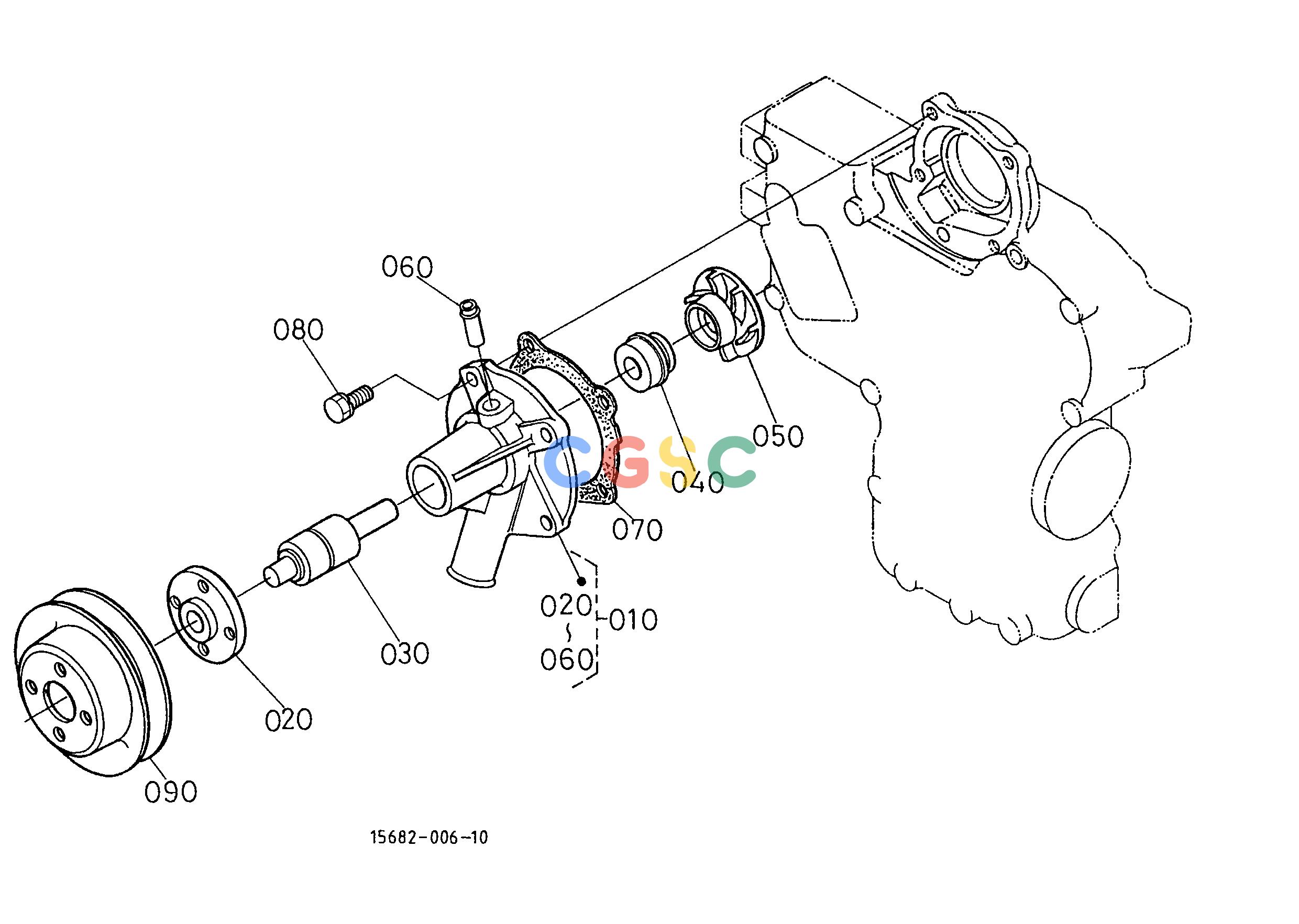 久保田零件查询T01800 WATER PUMP ENGINEEPC Kubota online