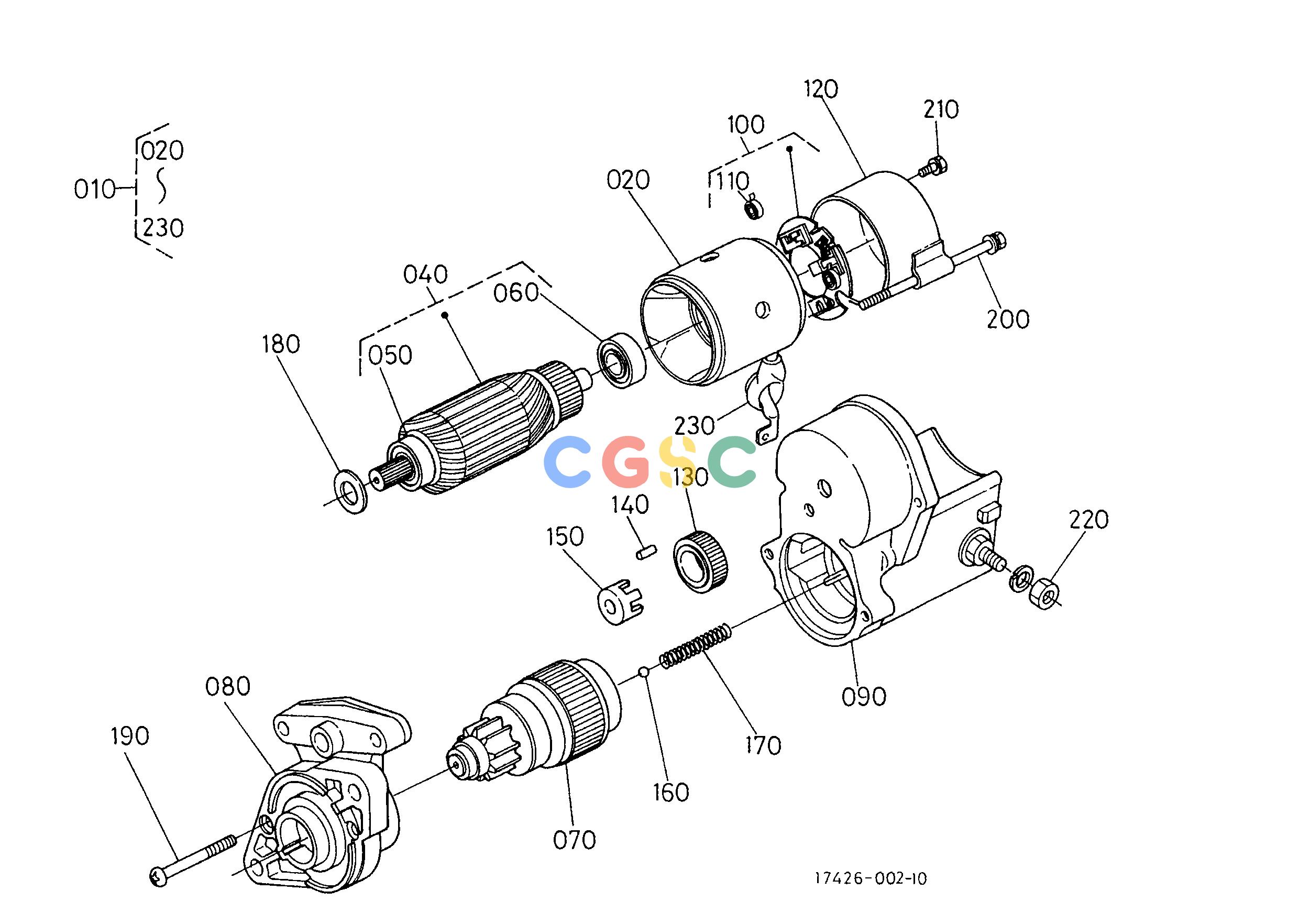久保田零件查询T04100 STARTER [COMPONENT PARTS] ELECTRICAL SYSTEMEPC Kubota online