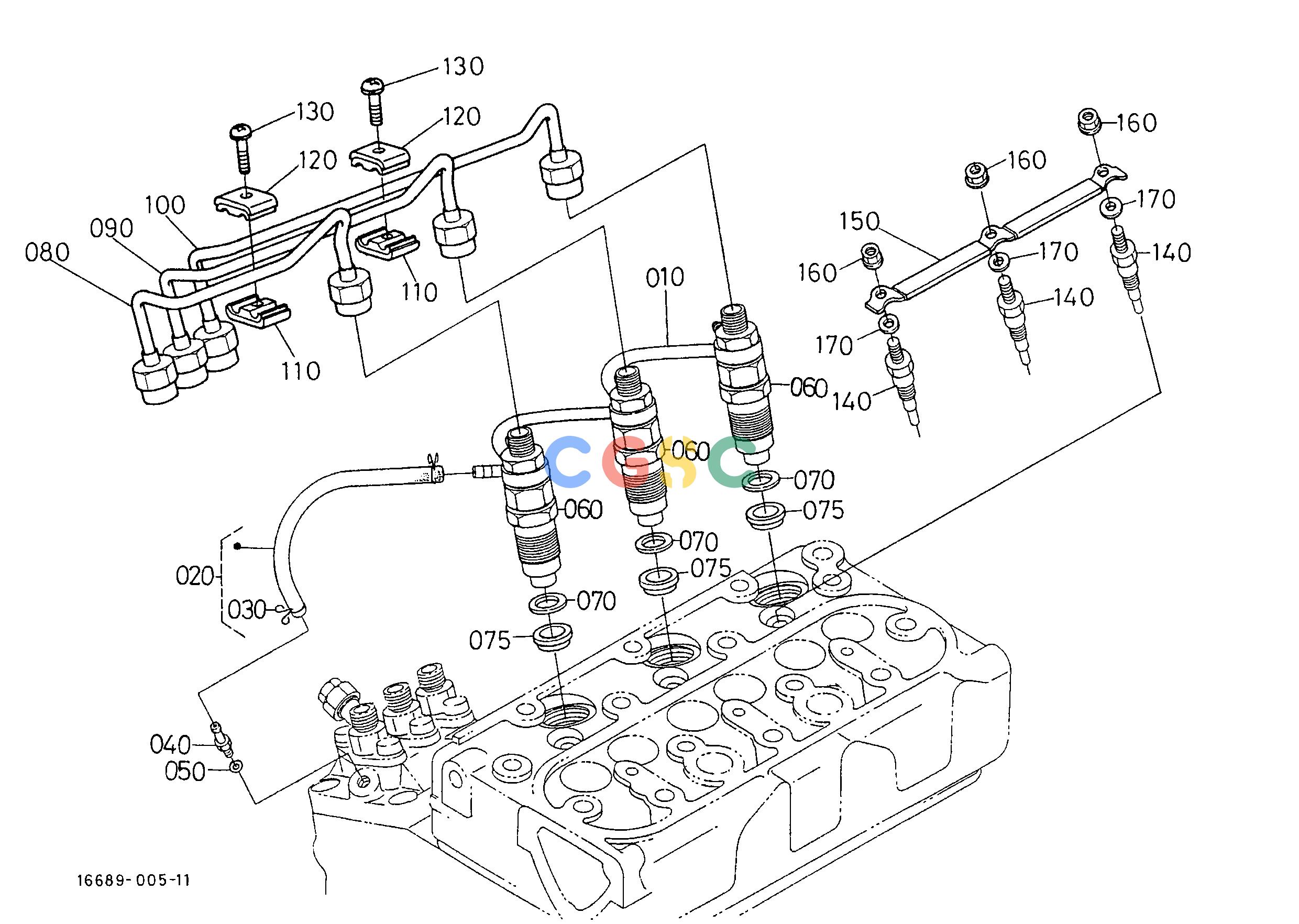 久保田零件查询T00800 NOZZLE HOLDER AND GLOW PLUG ENGINEEPC Kubota online