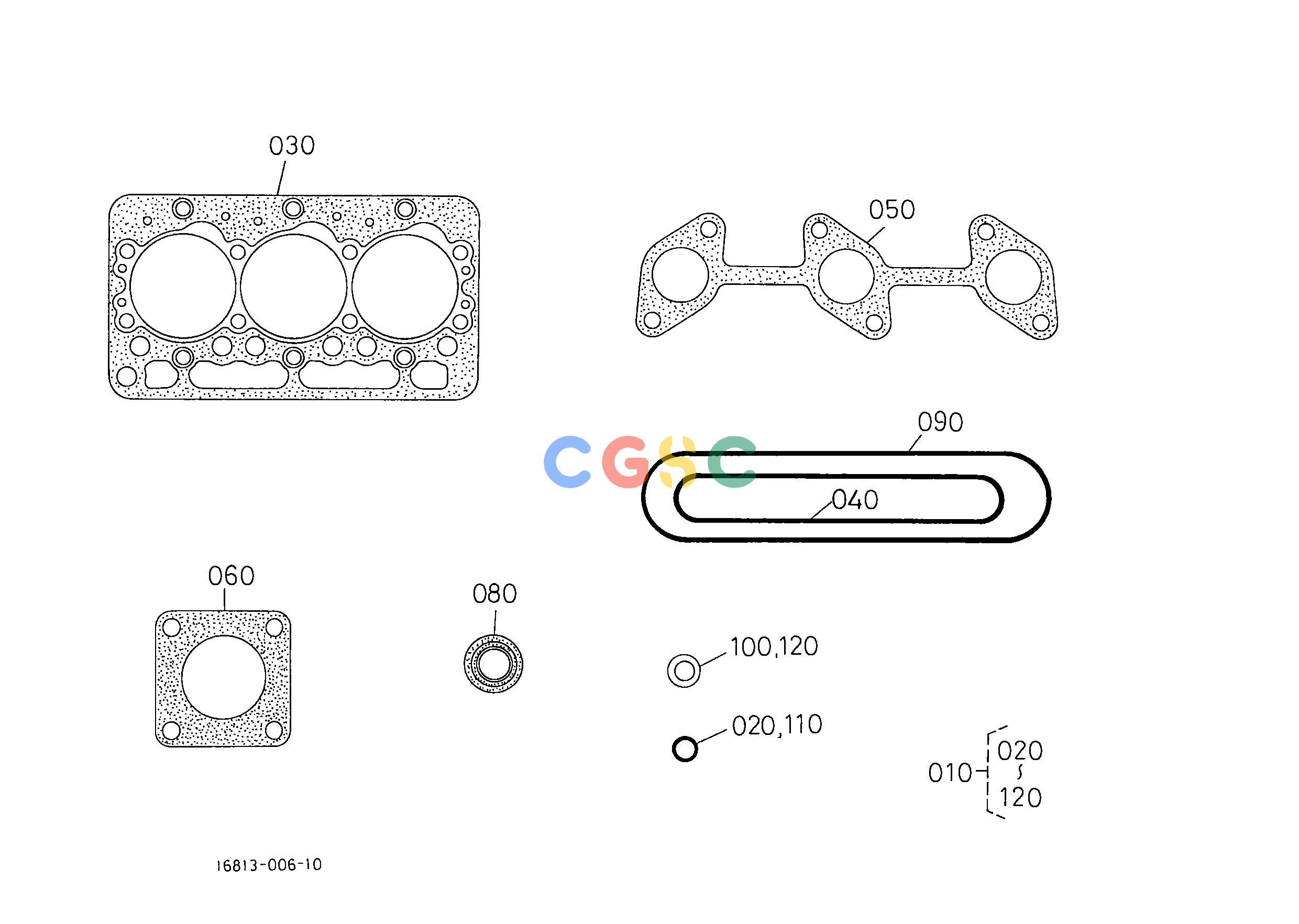 久保田零件查询T02500 UPPER GASKET KIT ENGINEEPC Kubota online