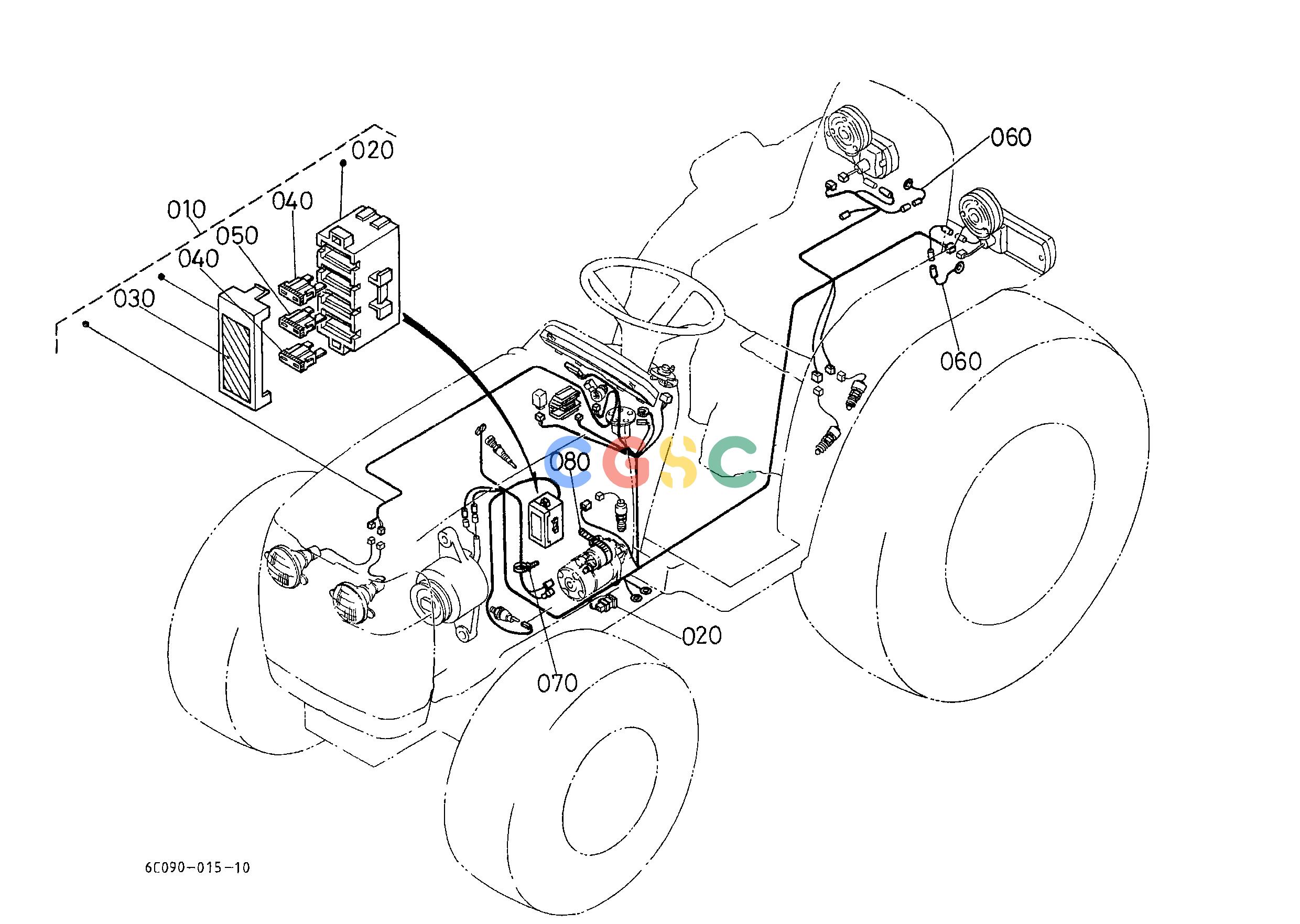 久保田零件查询T04300 WIRE HARNESS ELECTRICAL SYSTEMEPC Kubota online