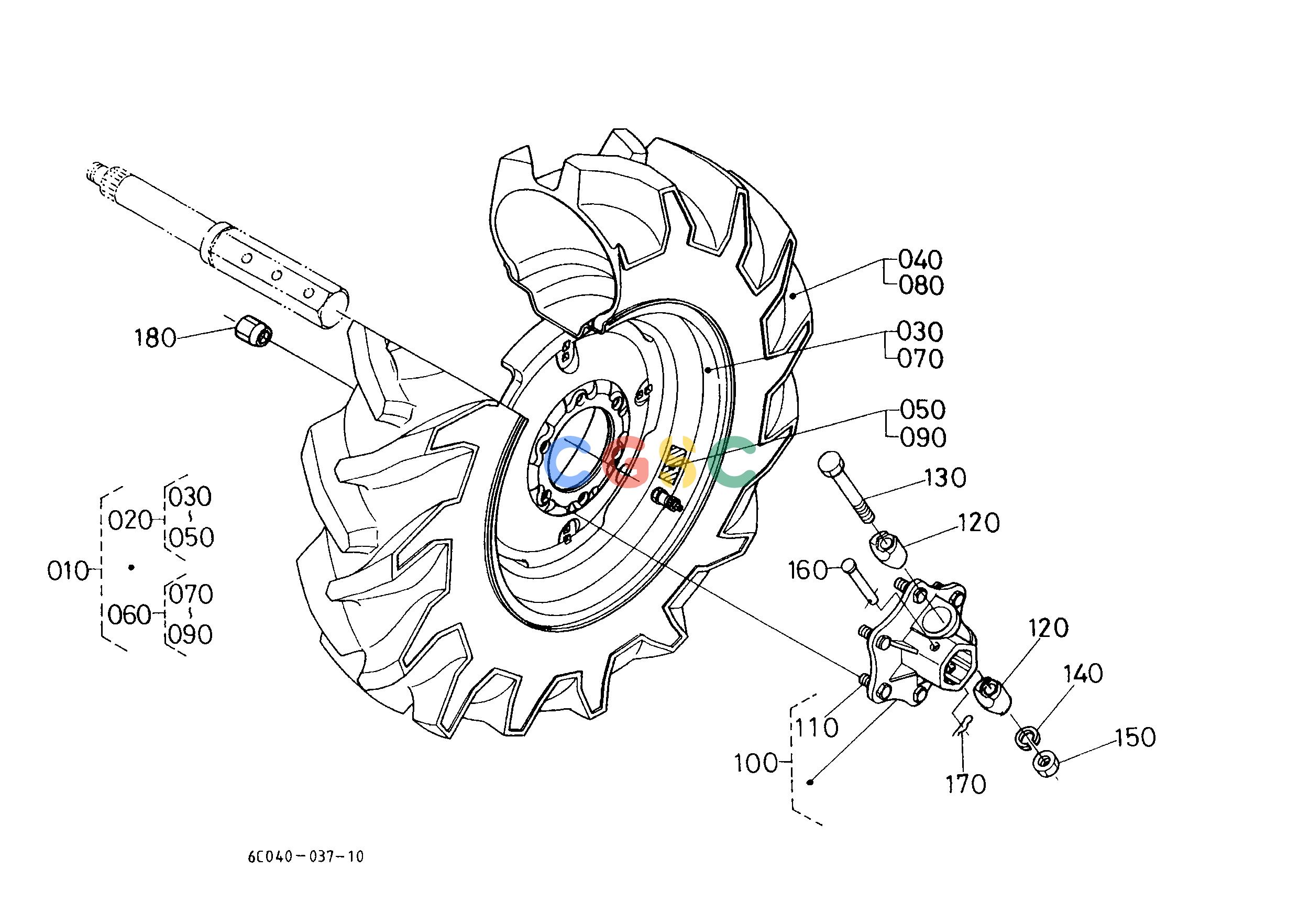 久保田零件查询T06702 REAR WHEEL (8.3-16) REAR AXLE/REAR WHEELEPC Kubota online