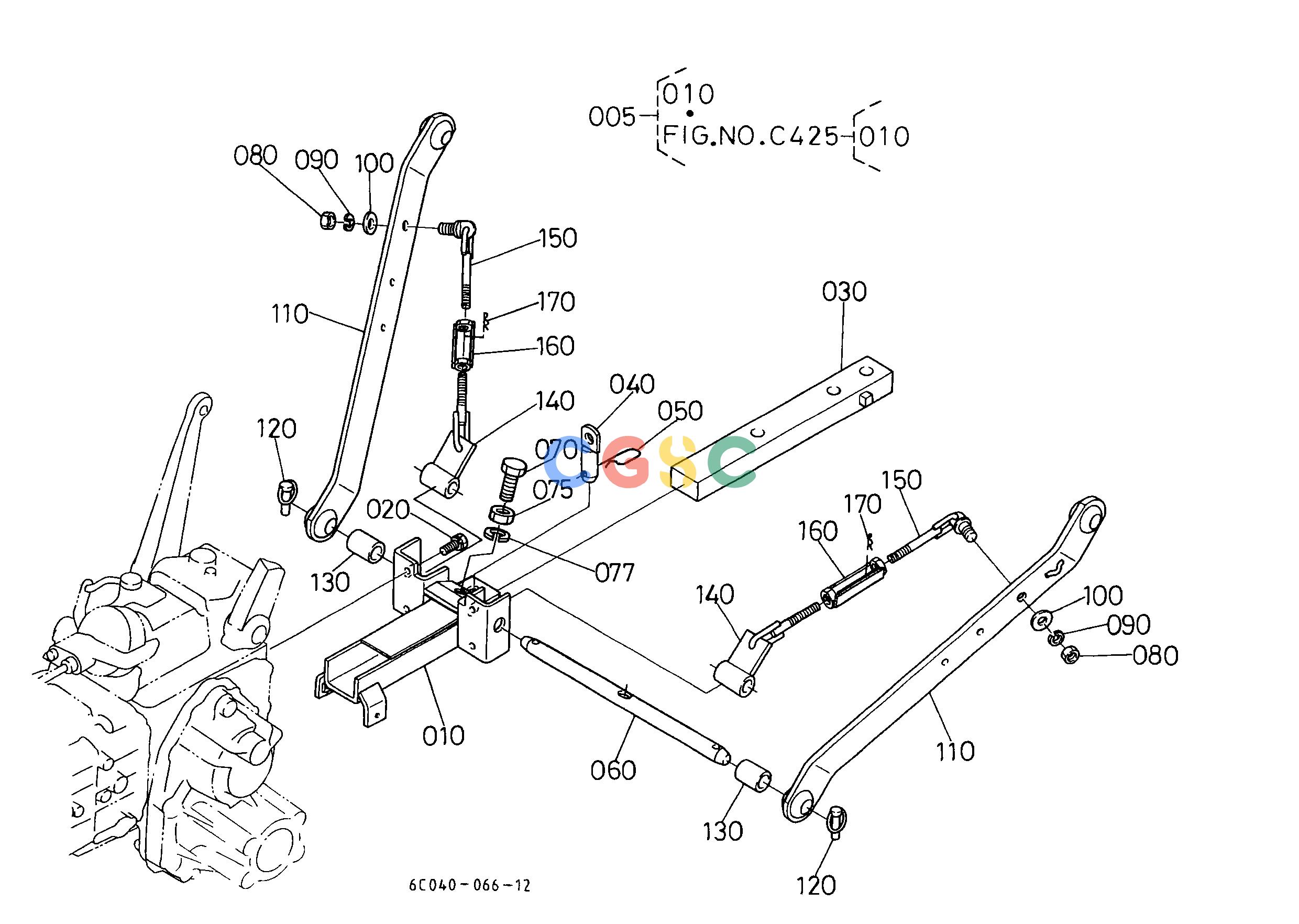 久保田零件查询T09600 LOWER LINK HYDRAULIC SYSTEMEPC Kubota online