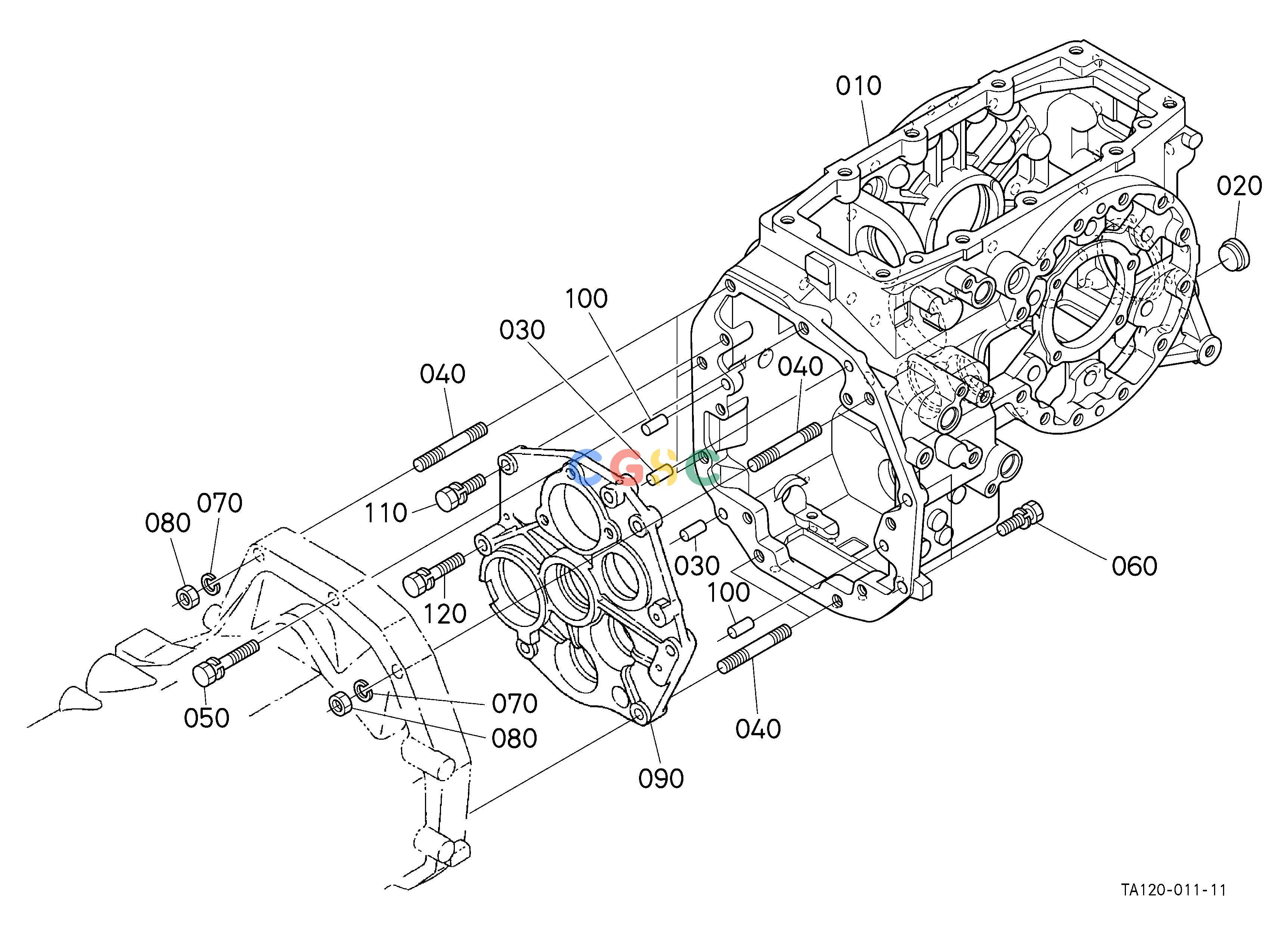 久保田零件查询C42006 TRANSMISSION CASE [HST TYPE] [WITH MID PTO] ## [AVEC TYPE DE PDF VENTRALE] CLUTCH/TRANSMISSIONEPC Kubota online