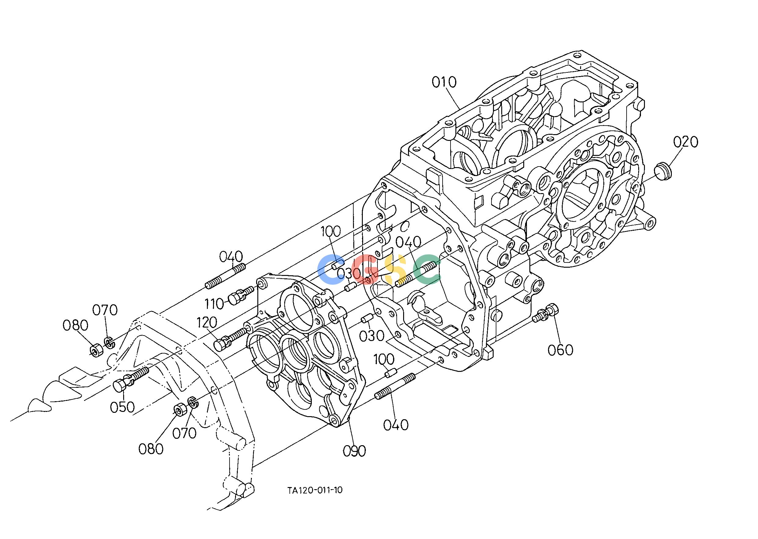 久保田零件查询C42004 TRANSMISSION CASE [HST TYPE] [WITH MID PTO] ## [AVEC TYPE DE PDF VENTRALE] CLUTCH/TRANSMISSIONEPC Kubota online