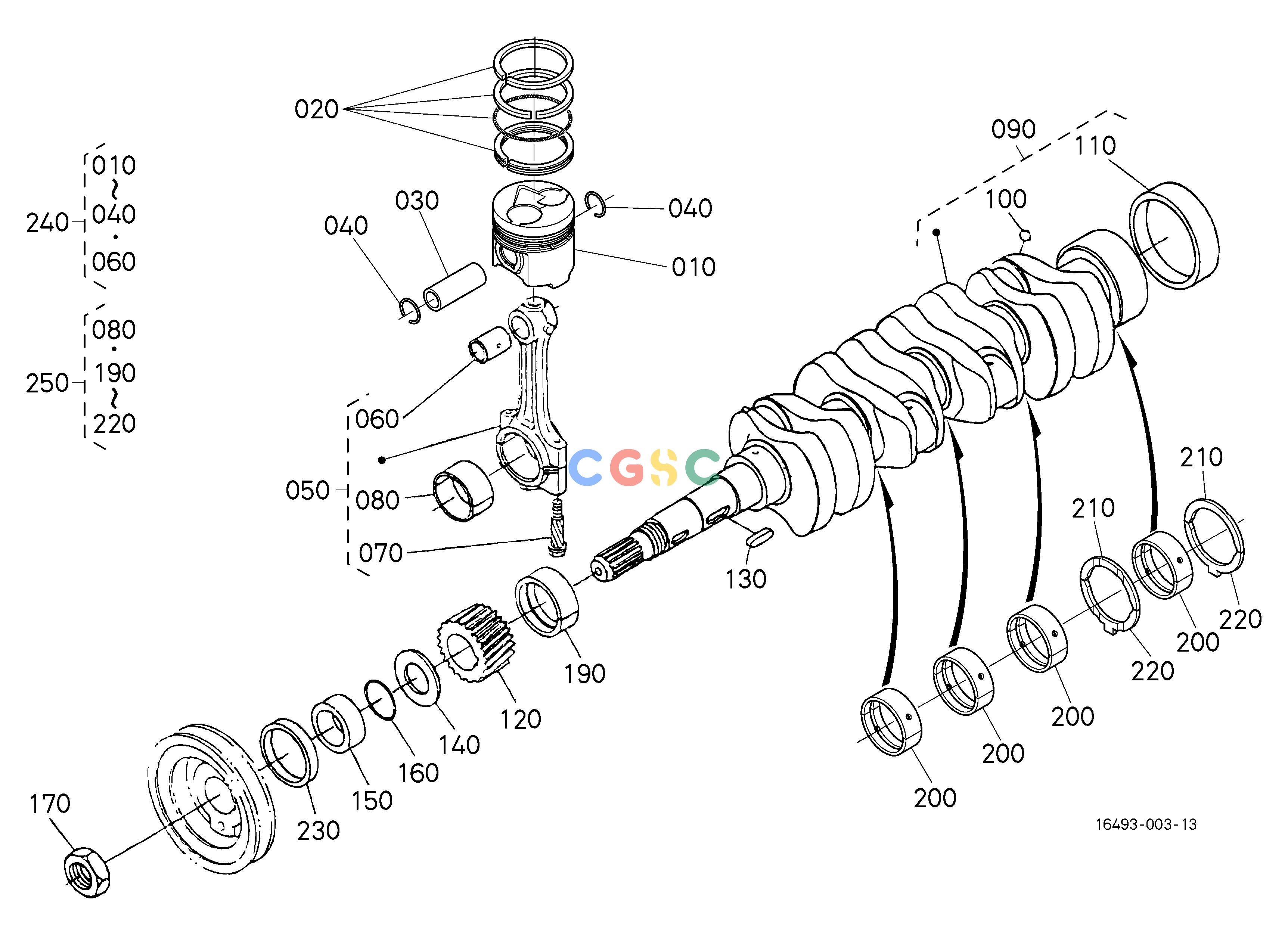 久保田零件查询010200 PISTON AND CRANKSHAFT ## NOTE:ORDER BY REF.No.010 and 040 NEW PART. ENGINEEPC Kubota online