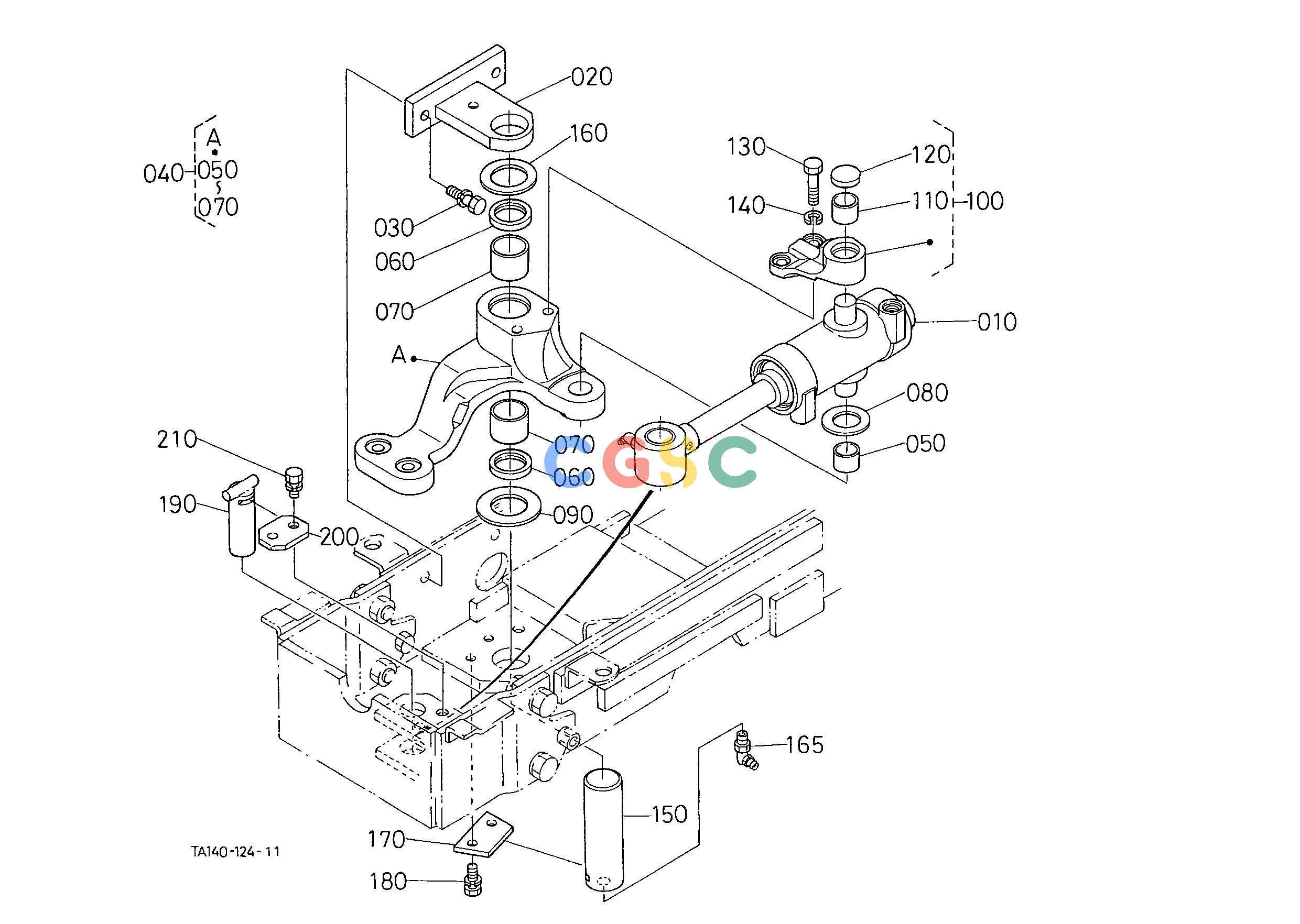 久保田零件查询H11002 STEERING CYLINDER STEERINGEPC Kubota online