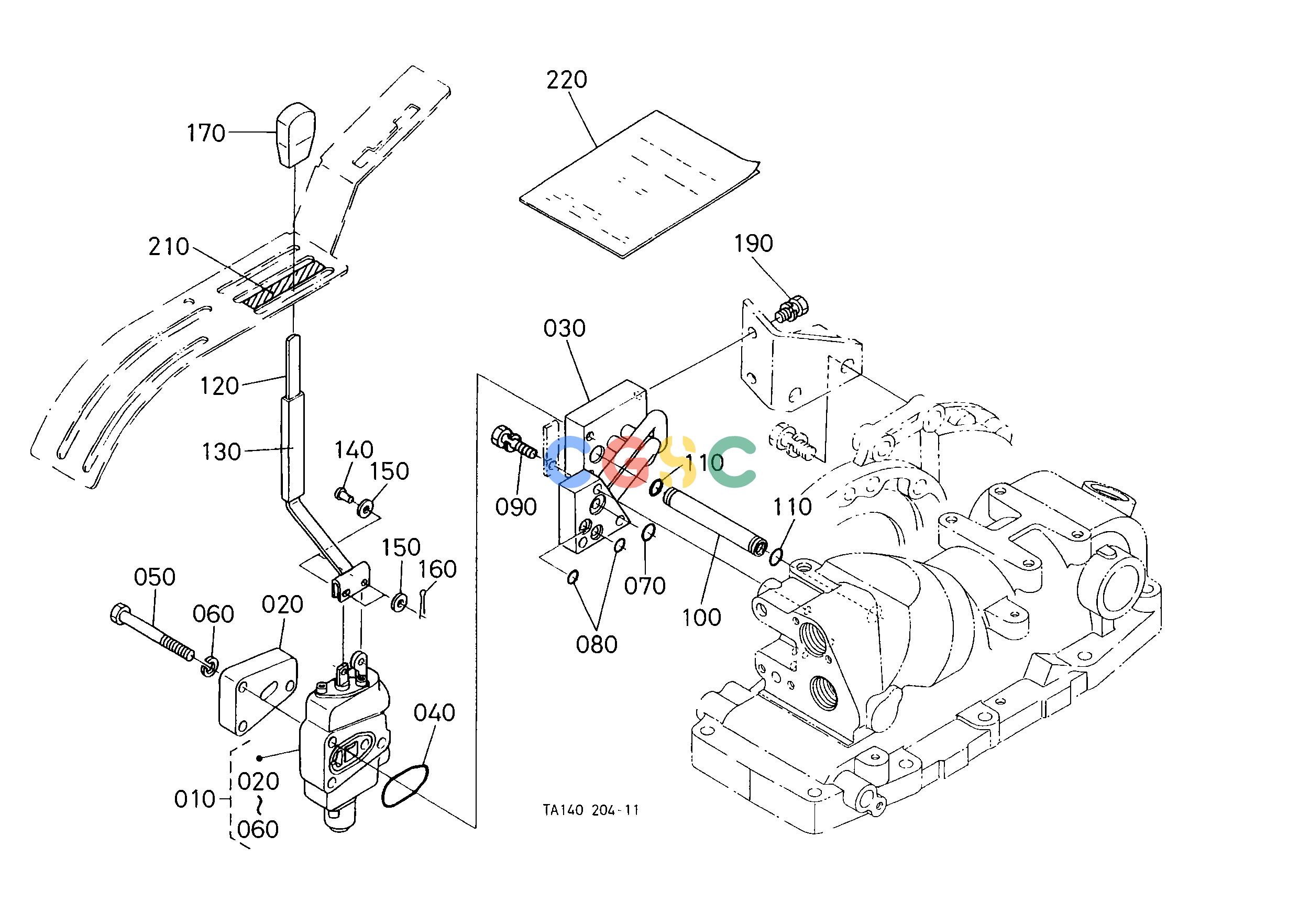 久保田零件查询T15002 REMOTE CONTROL VALVE LEVER 1 [CAB TYPE][[A]OPTION] ## [TYPE CABINE] [[A]OPTION] OPTIONEPC Kubota online