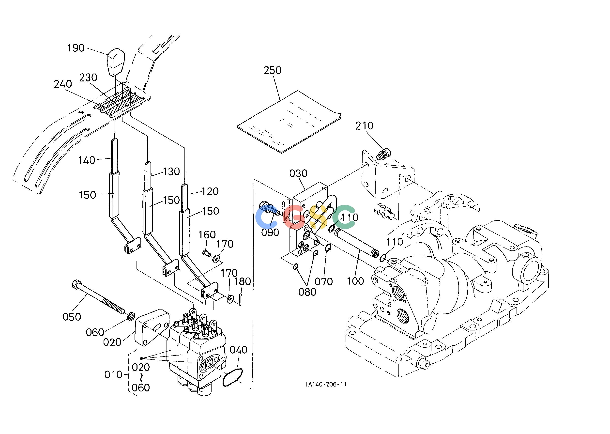 久保田零件查询T15006 REMOTE CONTROL VALVE LEVER 3 [CAB TYPE] [OPTION] ## [TYPE CABINE] [OPTION] OPTIONEPC Kubota online