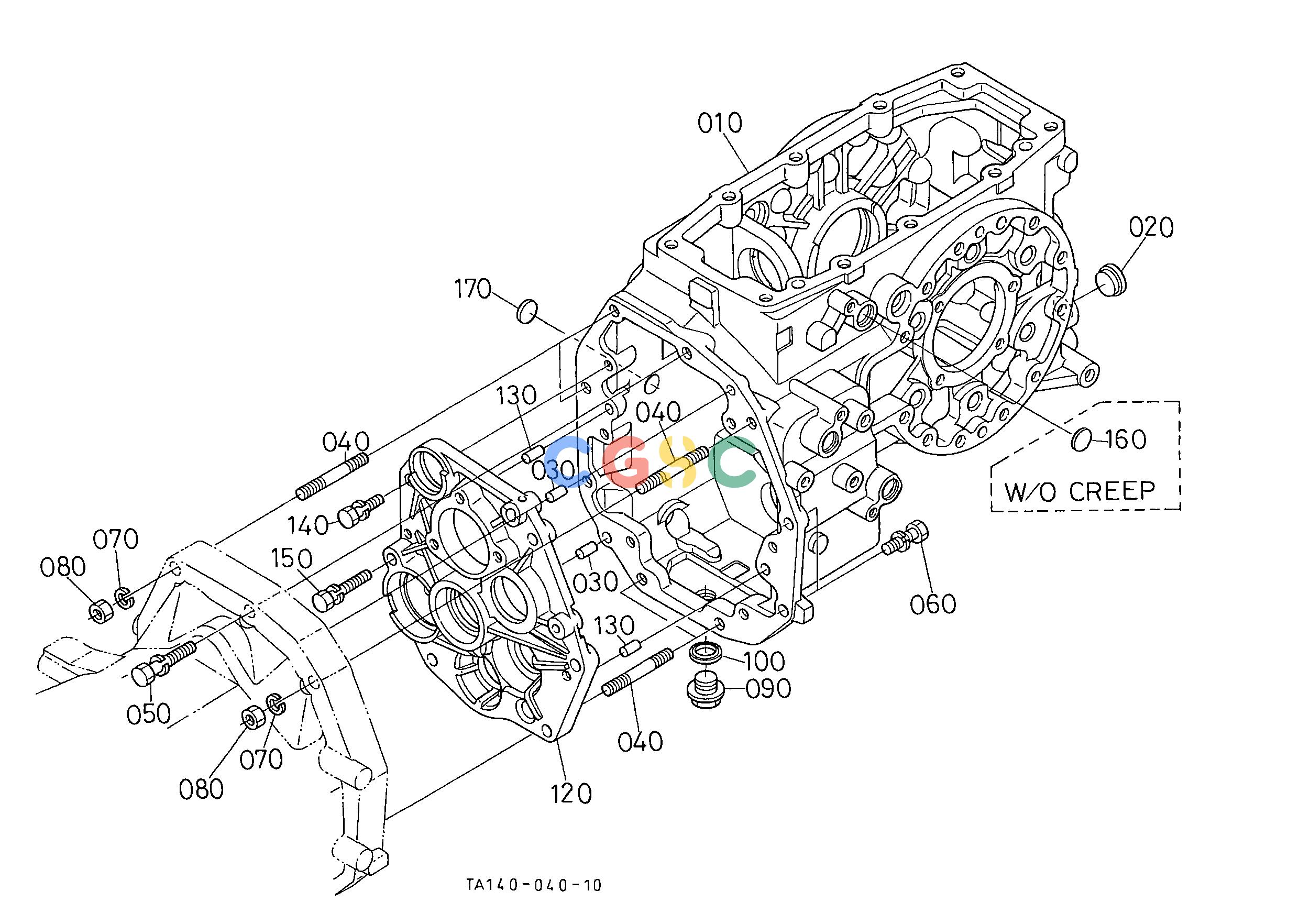 久保田零件查询C42001 TRANSMISSION CASE [MANUAL T/M TYPE] [W/O MID PTO] ## [SANS TYPE DE PDF VENTRALE] CLUTCH/TRANSMISSIONEPC Kubota online