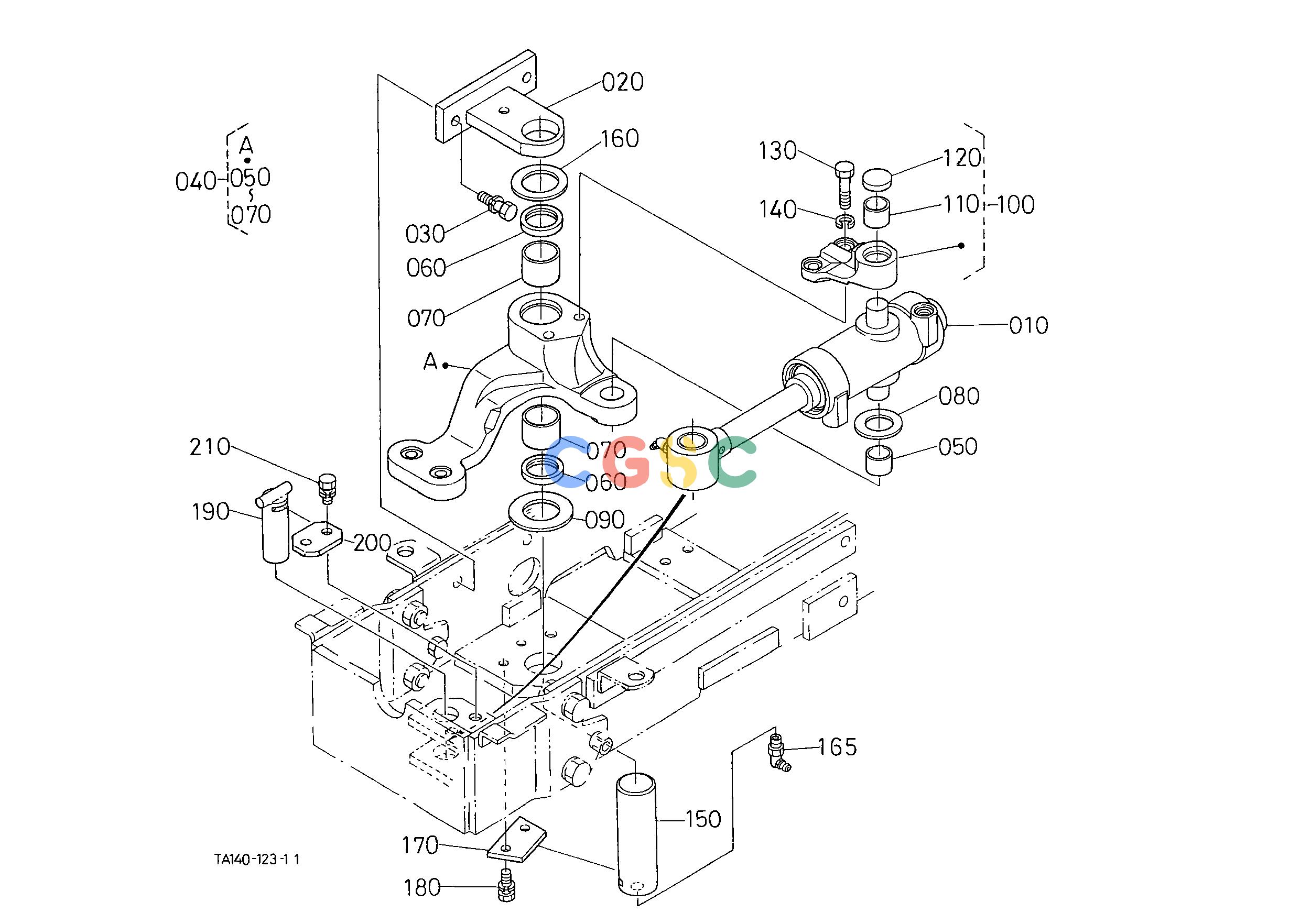 久保田零件查询H11001 STEERING CYLINDER STEERINGEPC Kubota online