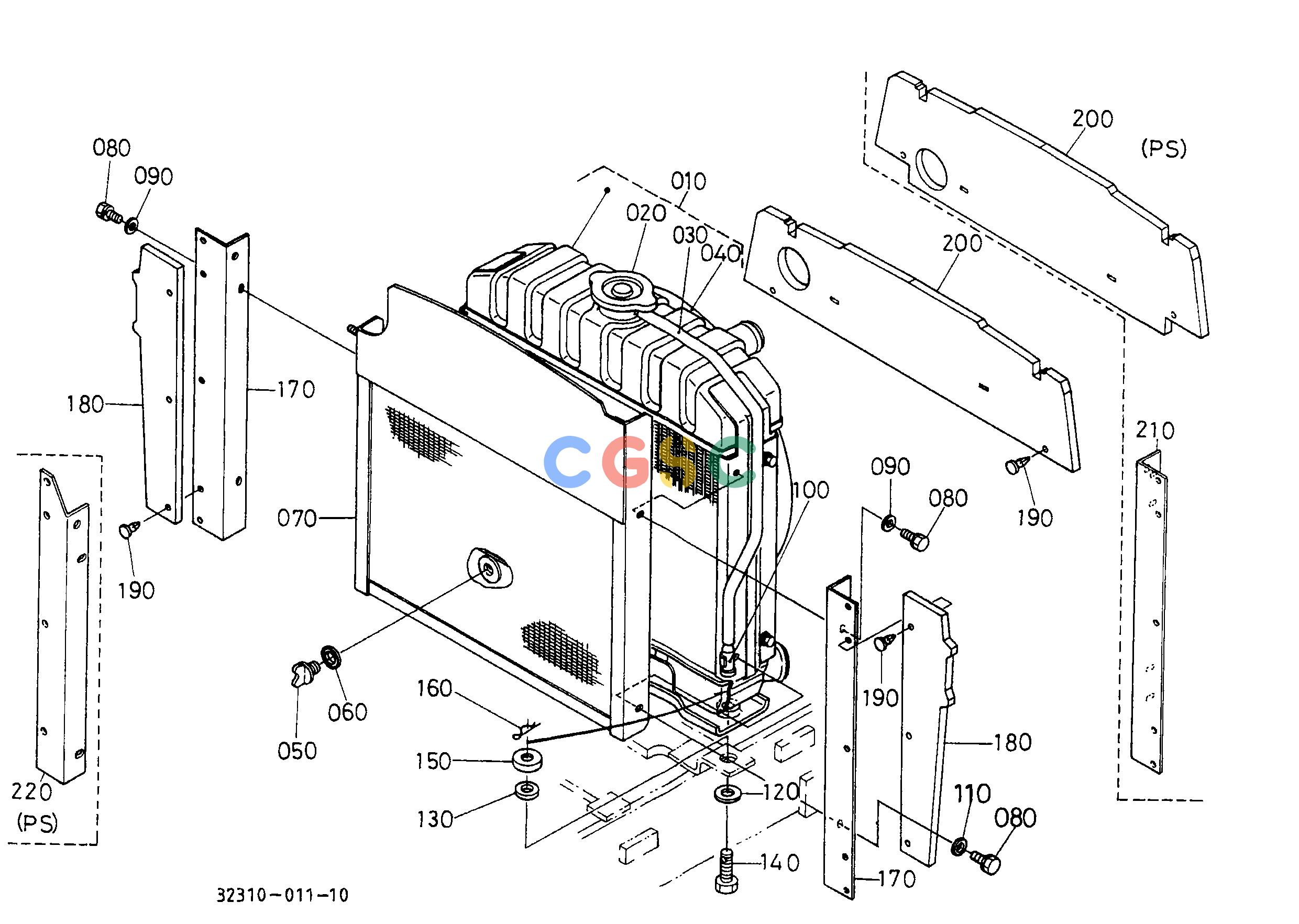 久保田零件查询T03000 RADIATOR COOLING WATER SYSTEMEPC Kubota online