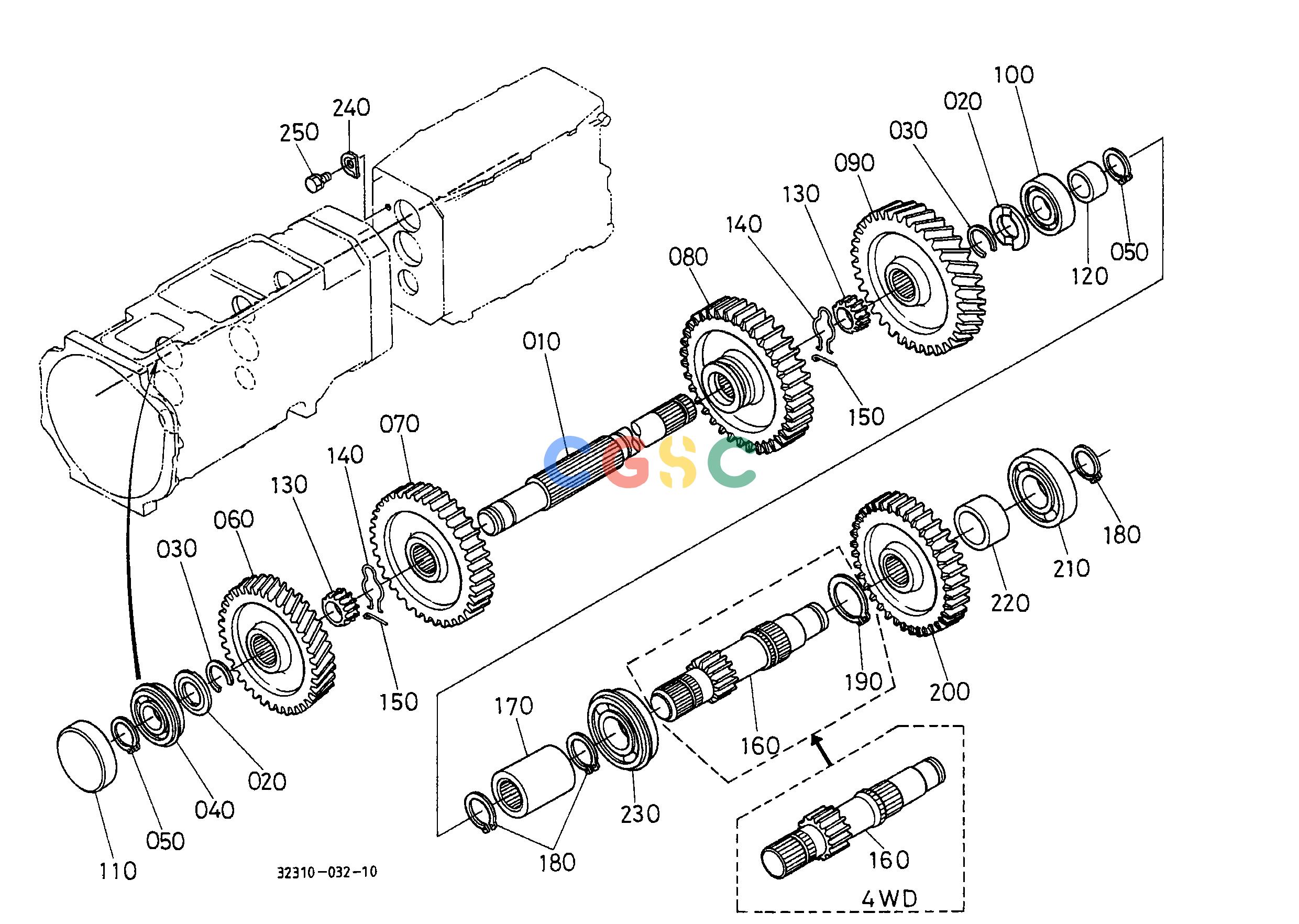 久保田零件查询T04700 COUNTERSHAFT TRANSMISSIONEPC Kubota online