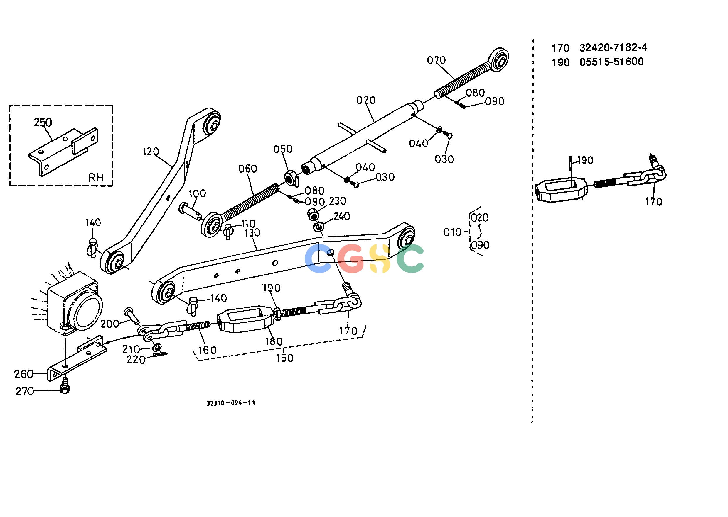 久保田零件查询T09602 3-POINT LINKAGE 1 (LOWER LINK AND TOP LINK) [AU] HYDRAULIC SYSTEMEPC Kubota online