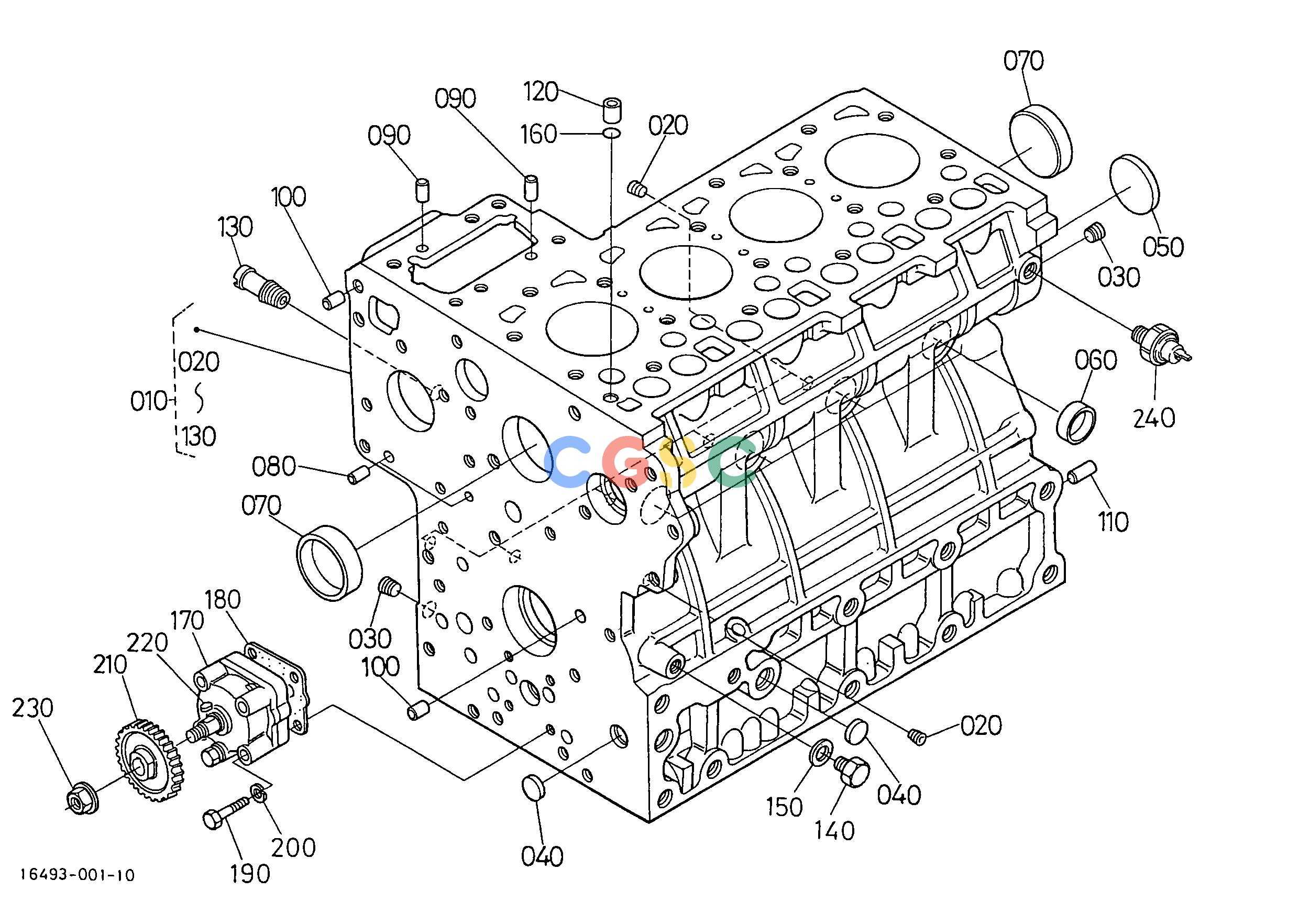 久保田零件查询T00101 CRANKCASE ENGINEEPC Kubota online