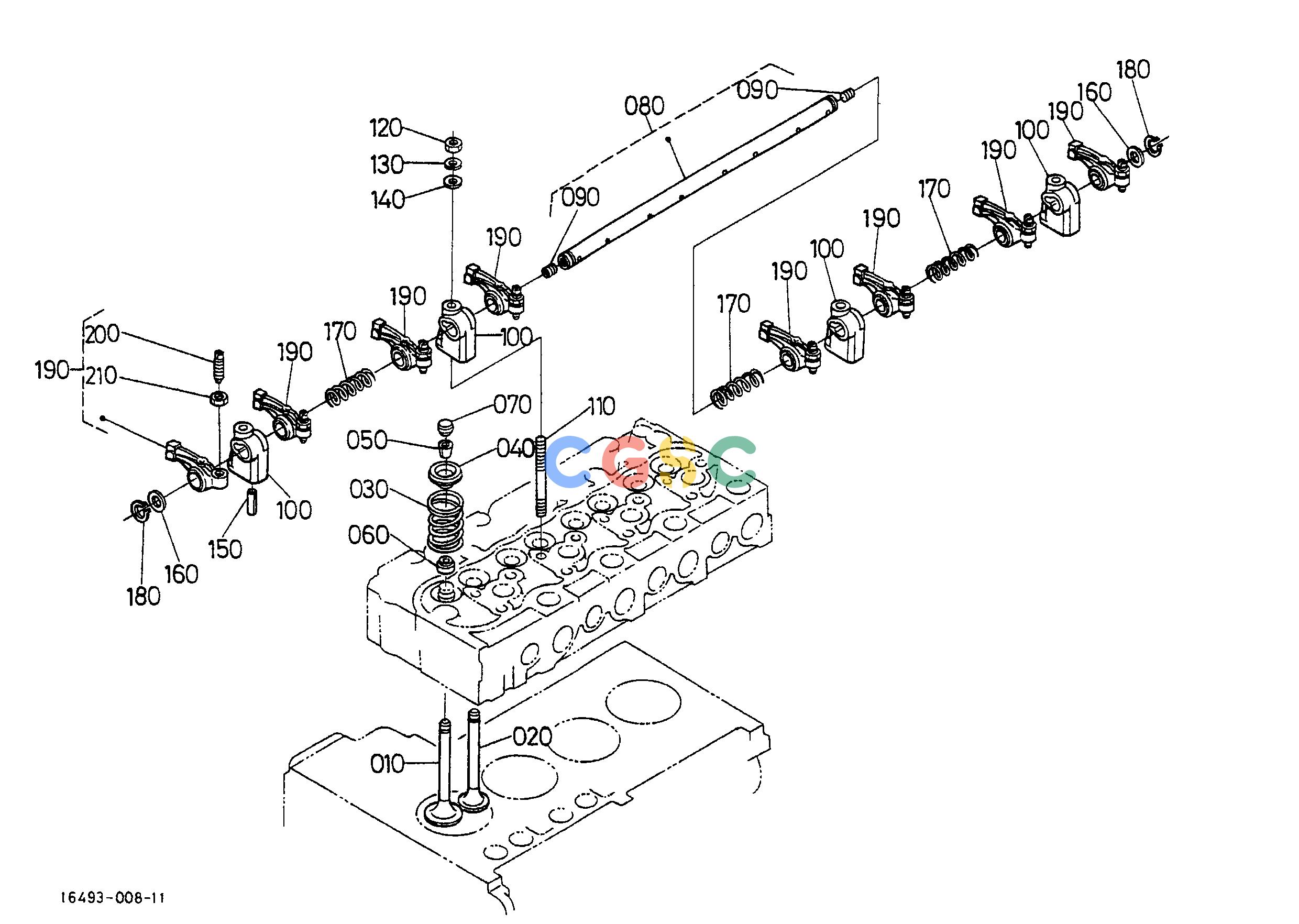 久保田零件查询T00701 VALVE AND ROCKER ARM ENGINEEPC Kubota online