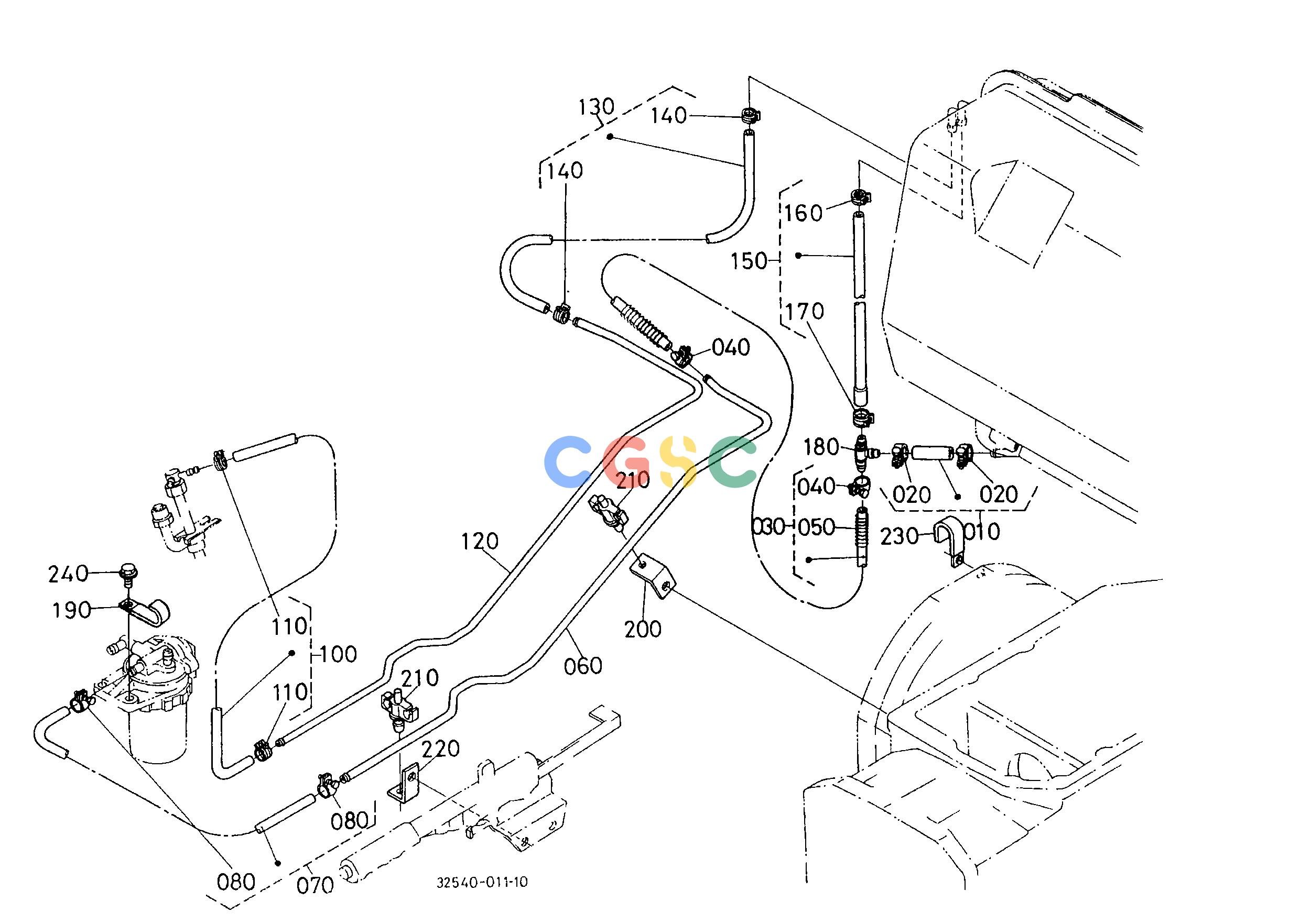 久保田零件查询T03300 FUEL PIPE FUEL SYSTEMEPC Kubota online