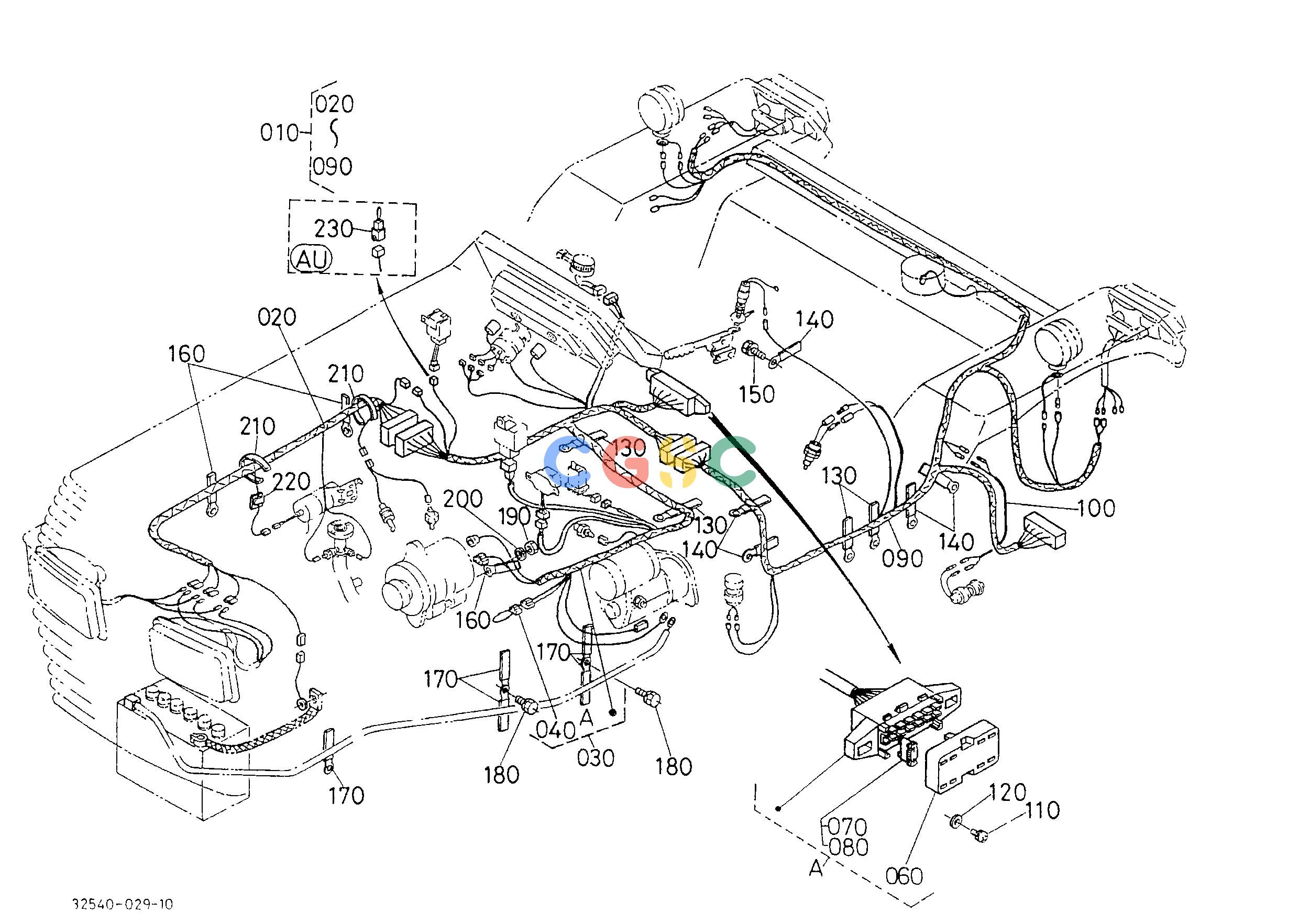 久保田零件查询T04902 ELECTRICAL WIRING (HDT-W) [A] [AU] ELECTRICAL SYSTEMEPC Kubota online