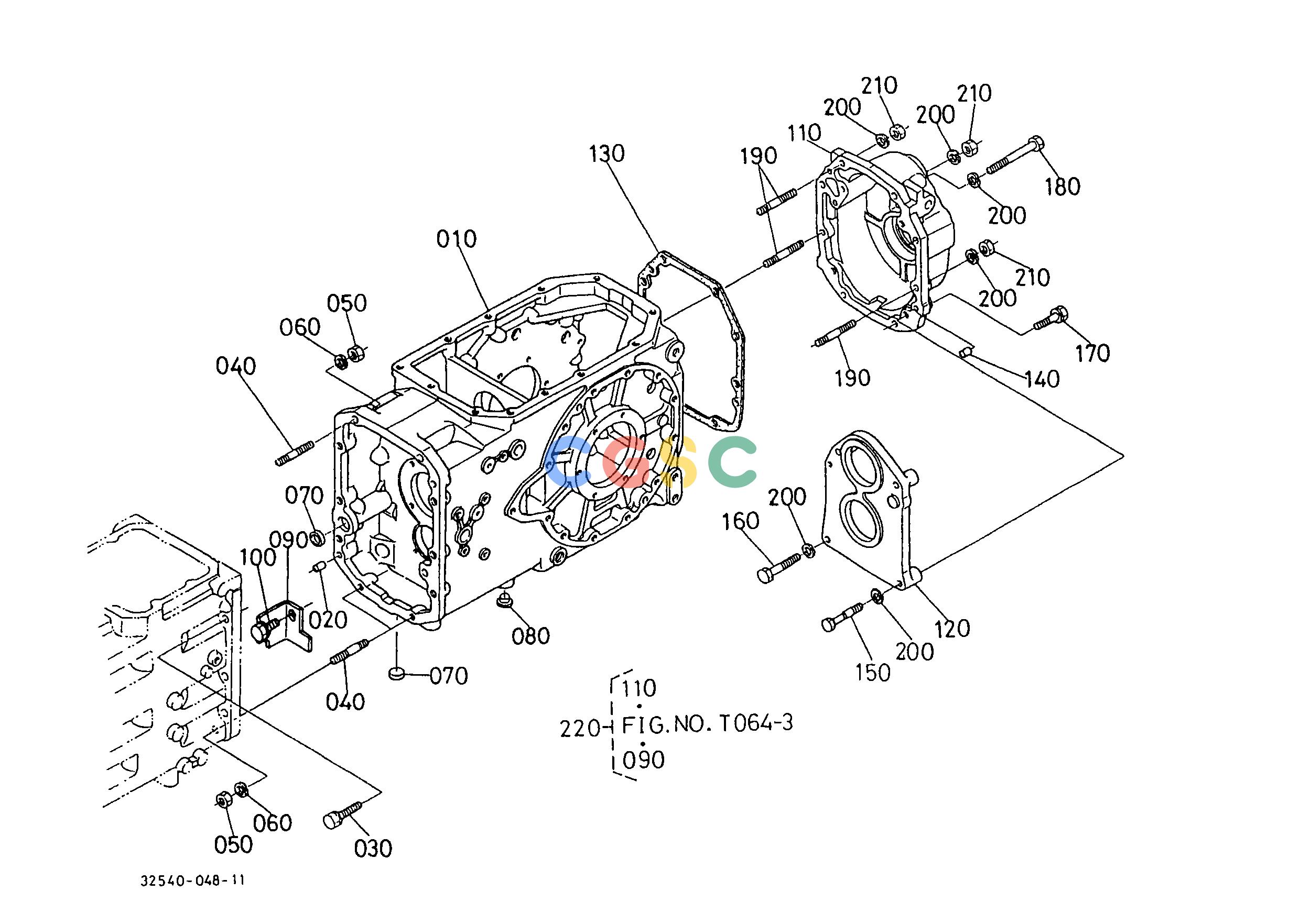 久保田零件查询T05800 TRANSMISSION CASE TRANSMISSIONEPC Kubota online