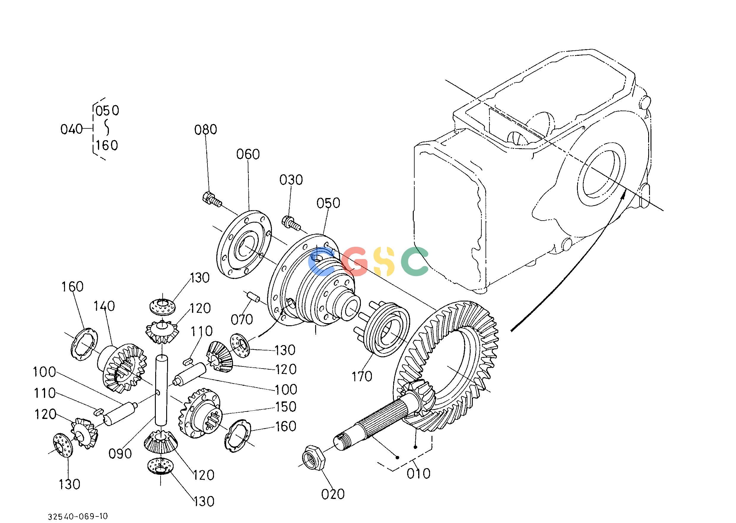 久保田零件查询T07300 DIFFERENTIAL REAR REAR AXLE/REAR WHEELEPC Kubota online