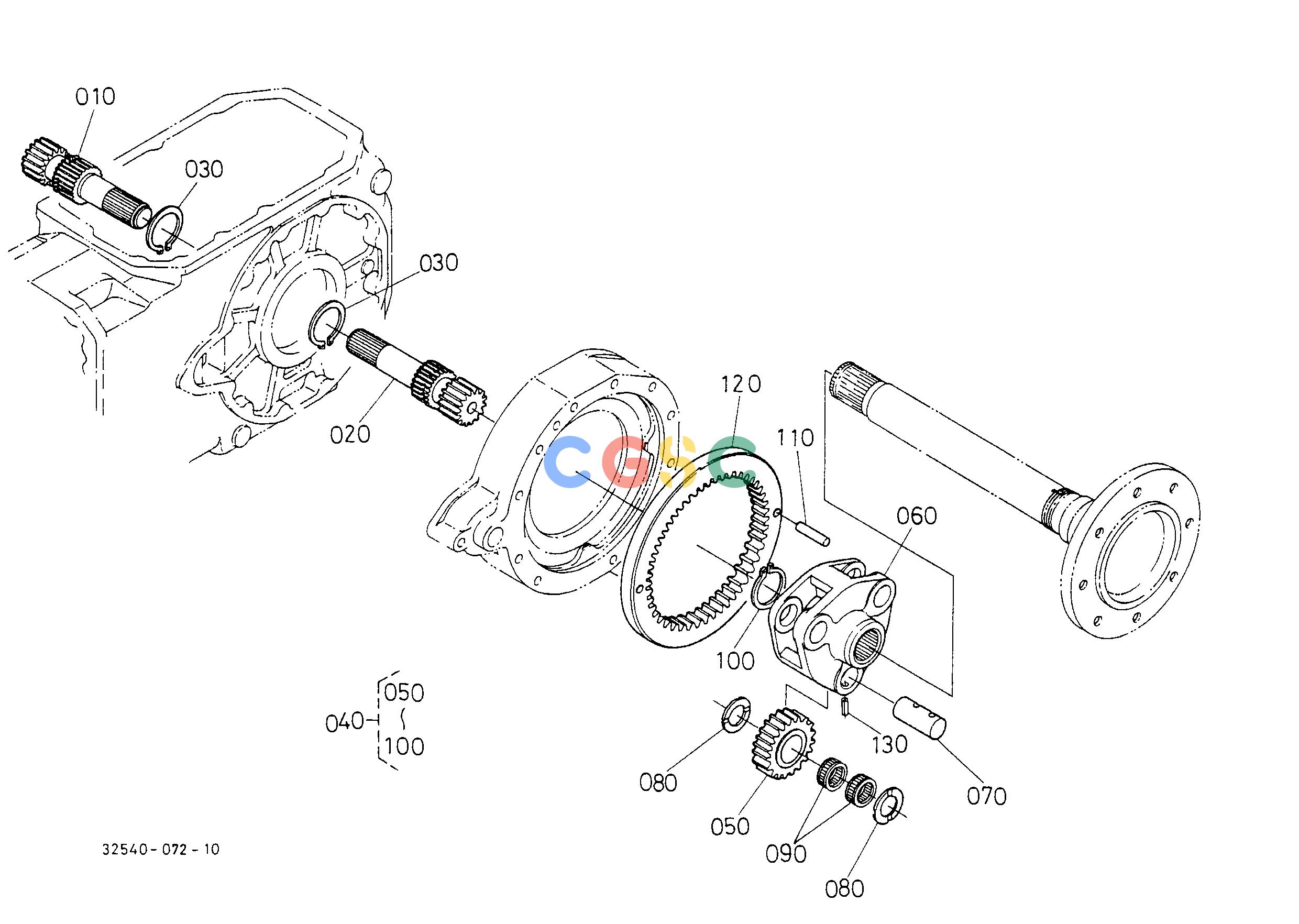 久保田零件查询T07601 PLANETARY GEAR REAR AXLE/REAR WHEELEPC Kubota online