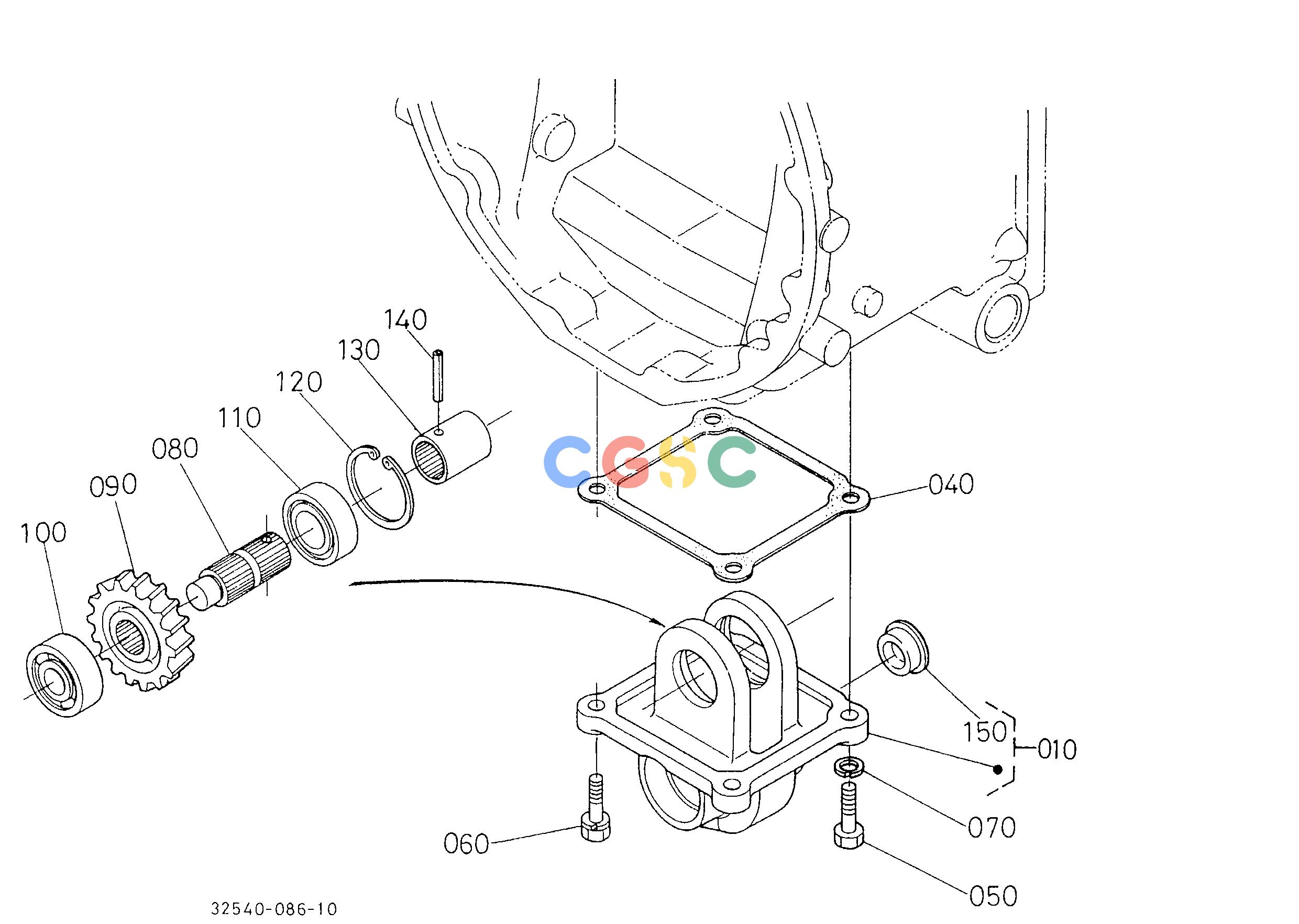 久保田零件查询T08900 FRONT DRIVE CASE FRONT AXLE/FRONT WHEELEPC Kubota online