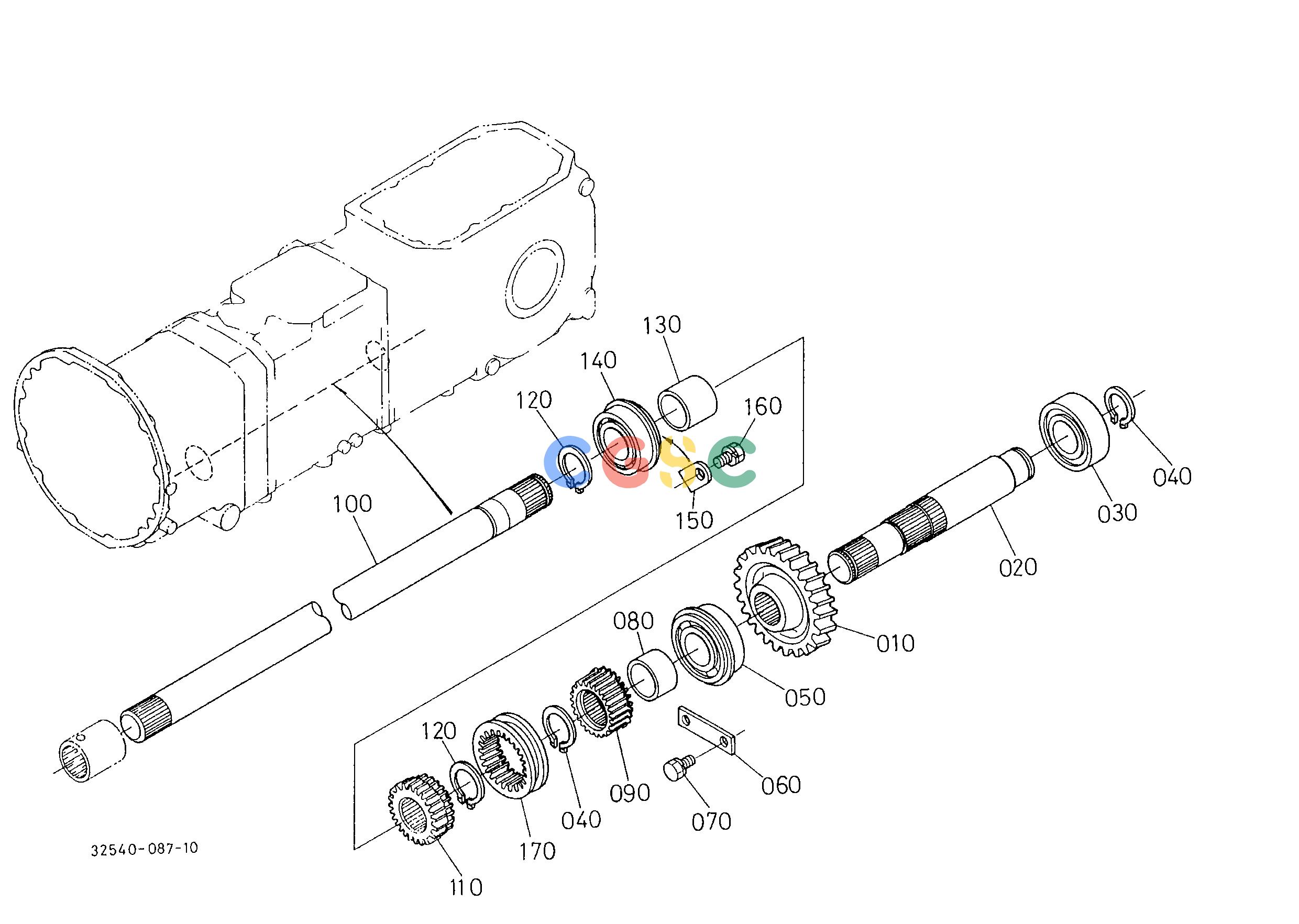 久保田零件查询T09000 FRONT COUNTER SHAFT FRONT AXLE/FRONT WHEELEPC Kubota online