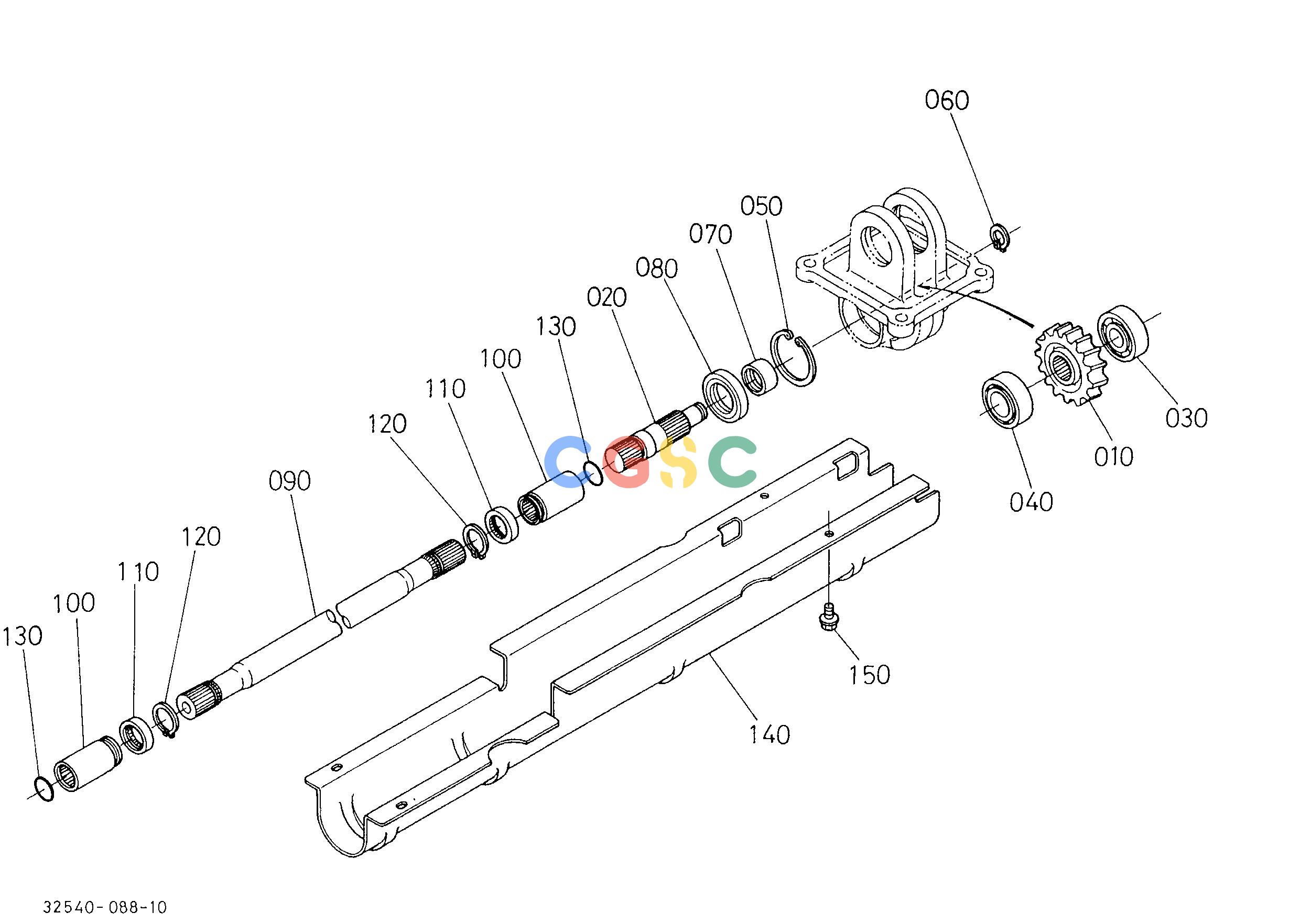 久保田零件查询T09100 PROPELLER SHAFT FRONT AXLE/FRONT WHEELEPC Kubota online