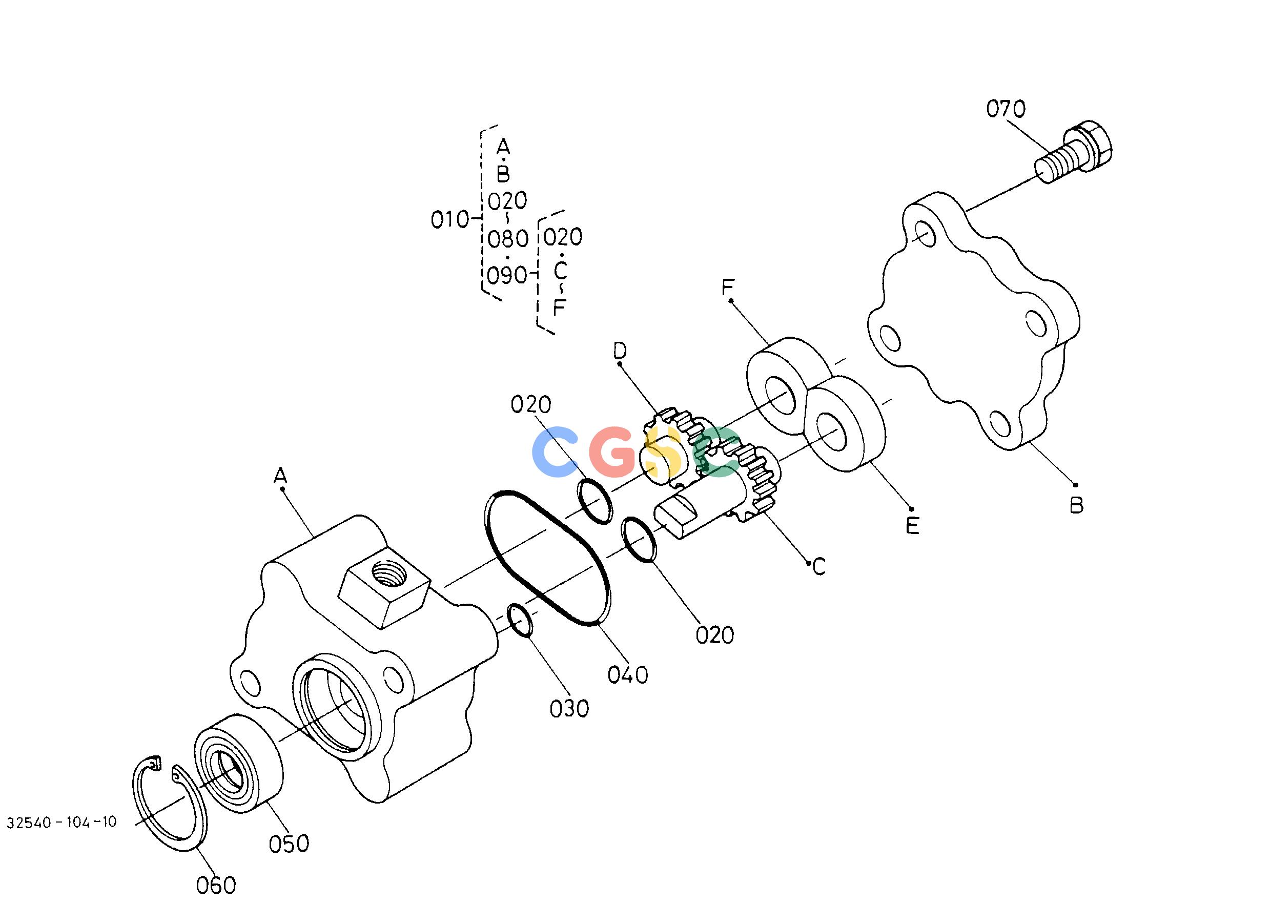 久保田零件查询T10700 HYDRAULIC PUMP (HDT/HDT-W) [COMPONENT PARTS] HYDRAULIC SYSTEMEPC Kubota online