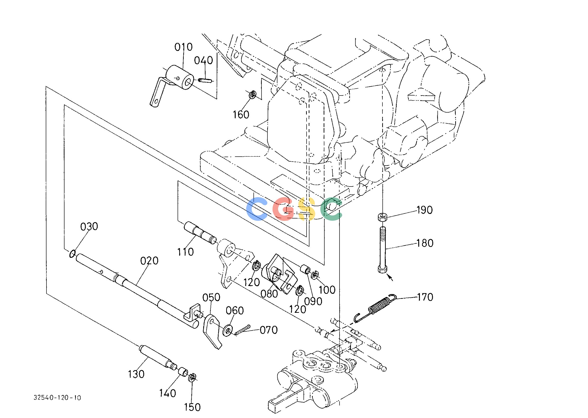 久保田零件查询T12200 CONTROL VALVE LEVER HYDRAULIC SYSTEMEPC Kubota online
