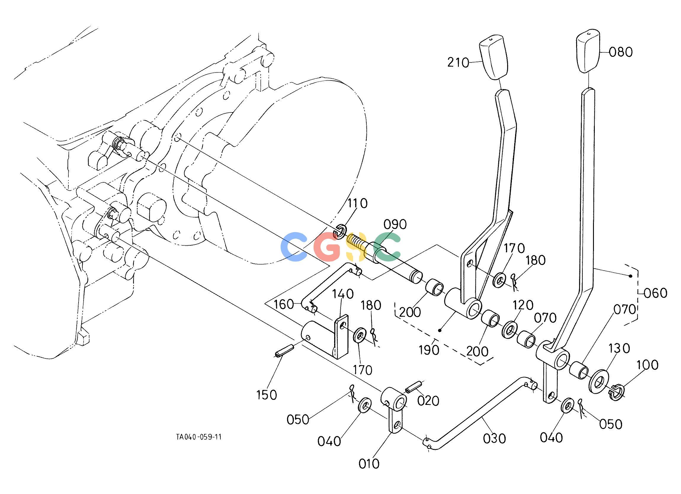 久保田零件查询T06602 RANGE GEAR SHIFT LEVER/CREEP SHIFT LEVER [MANUAL T/M TYPE] SPEED CHANGE LEVEREPC Kubota online