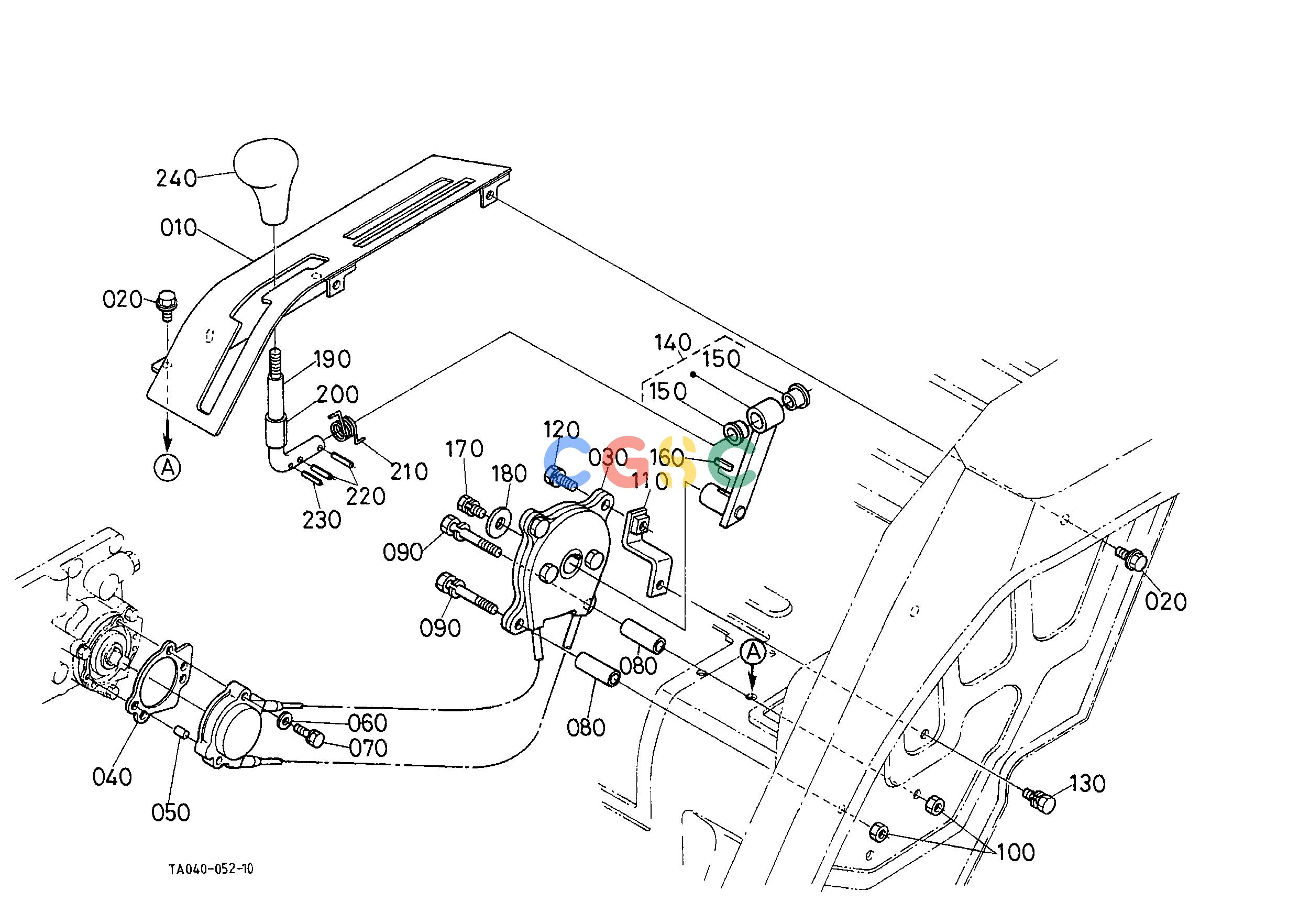 久保田零件查询T06202 MAIN GEAR SHIFT LEVER [GST TYPE] SPEED CHANGE LEVEREPC Kubota online