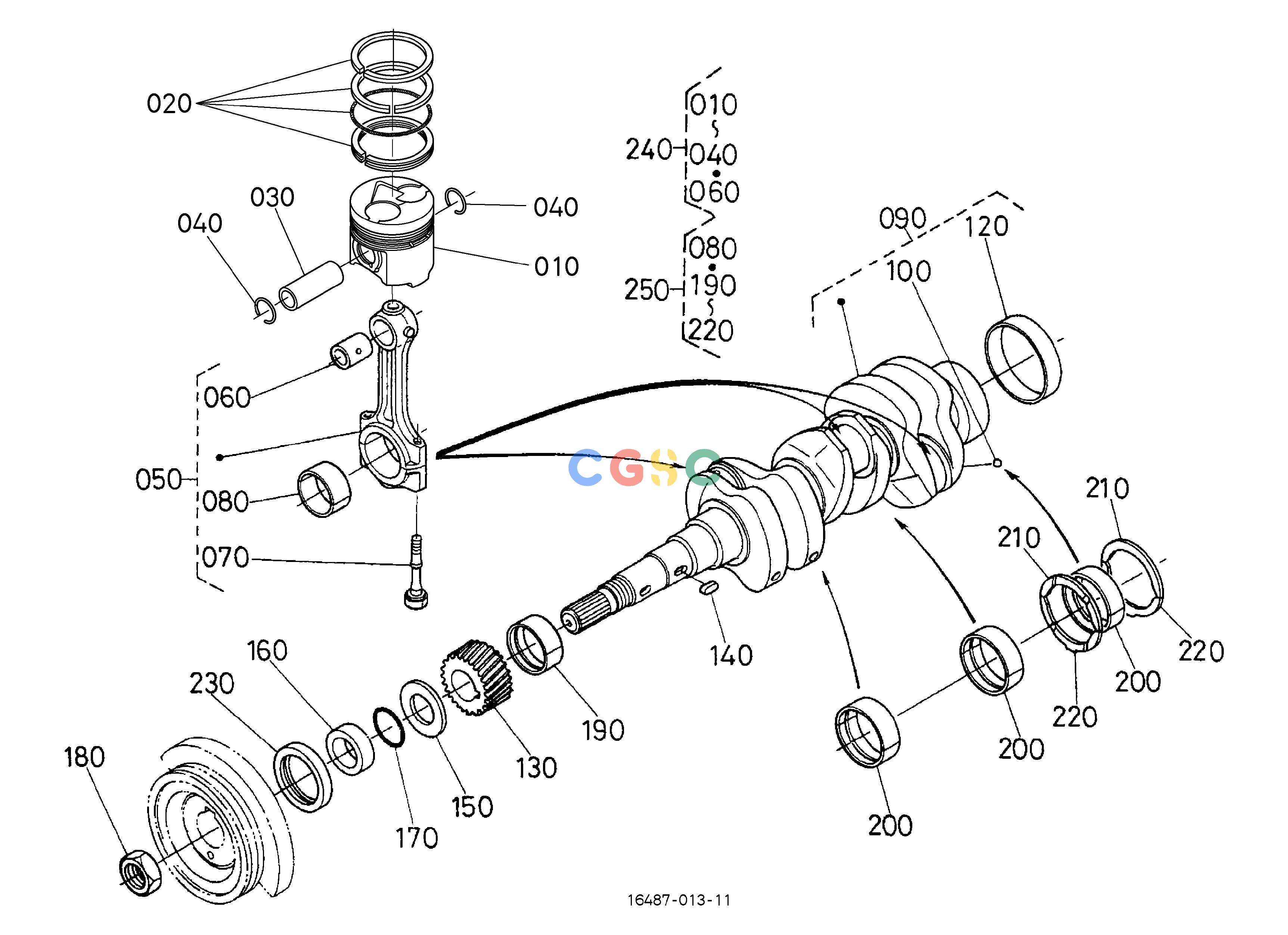 久保田零件查询T00300 PISTON AND CRANKSHAFT ## NOTE:ORDER BY REF.No.010 and 040 NEW PART. ENGINEEPC Kubota online