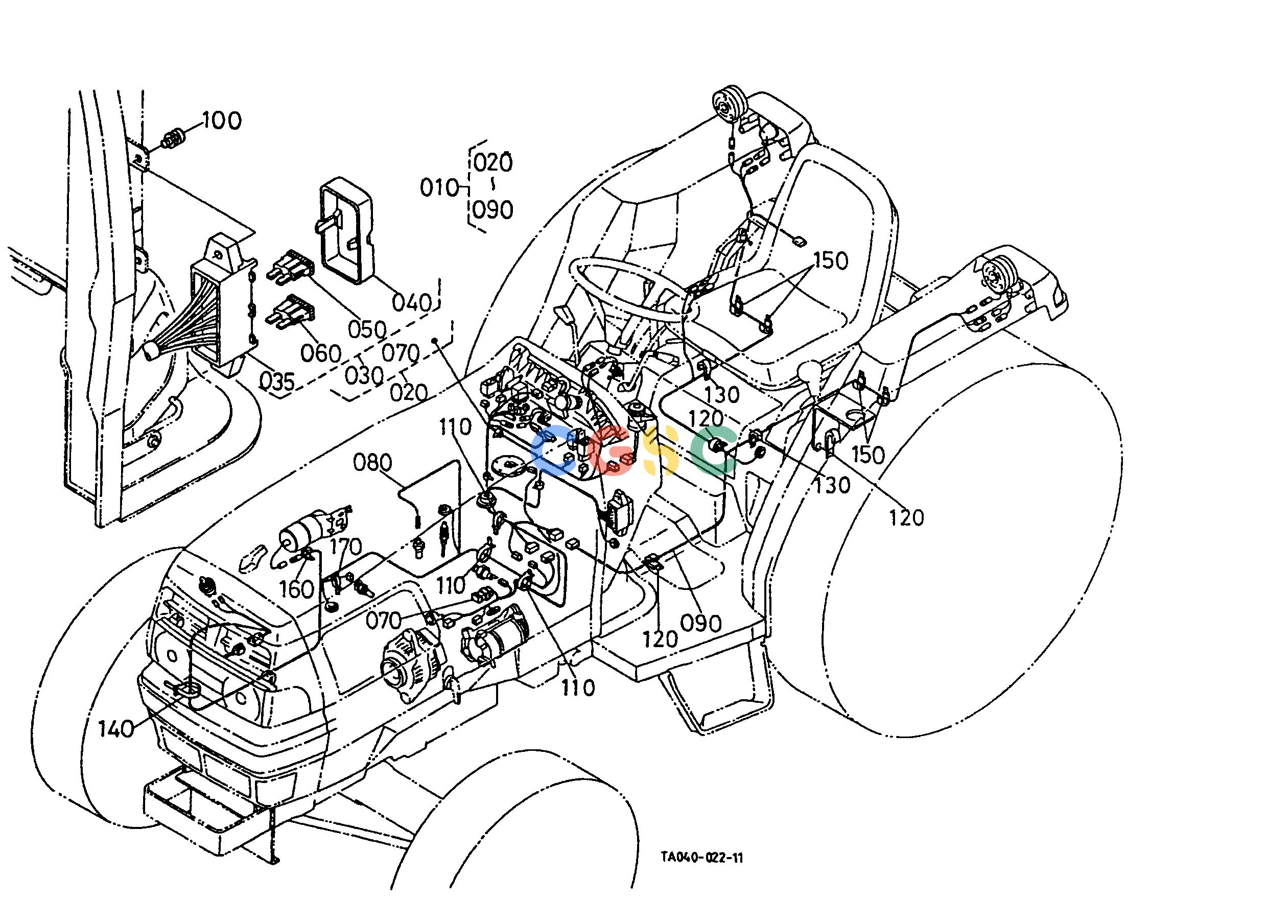 久保田零件查询T04600 ELECTRICAL WIRING ELECTRICAL SYSTEMEPC Kubota online