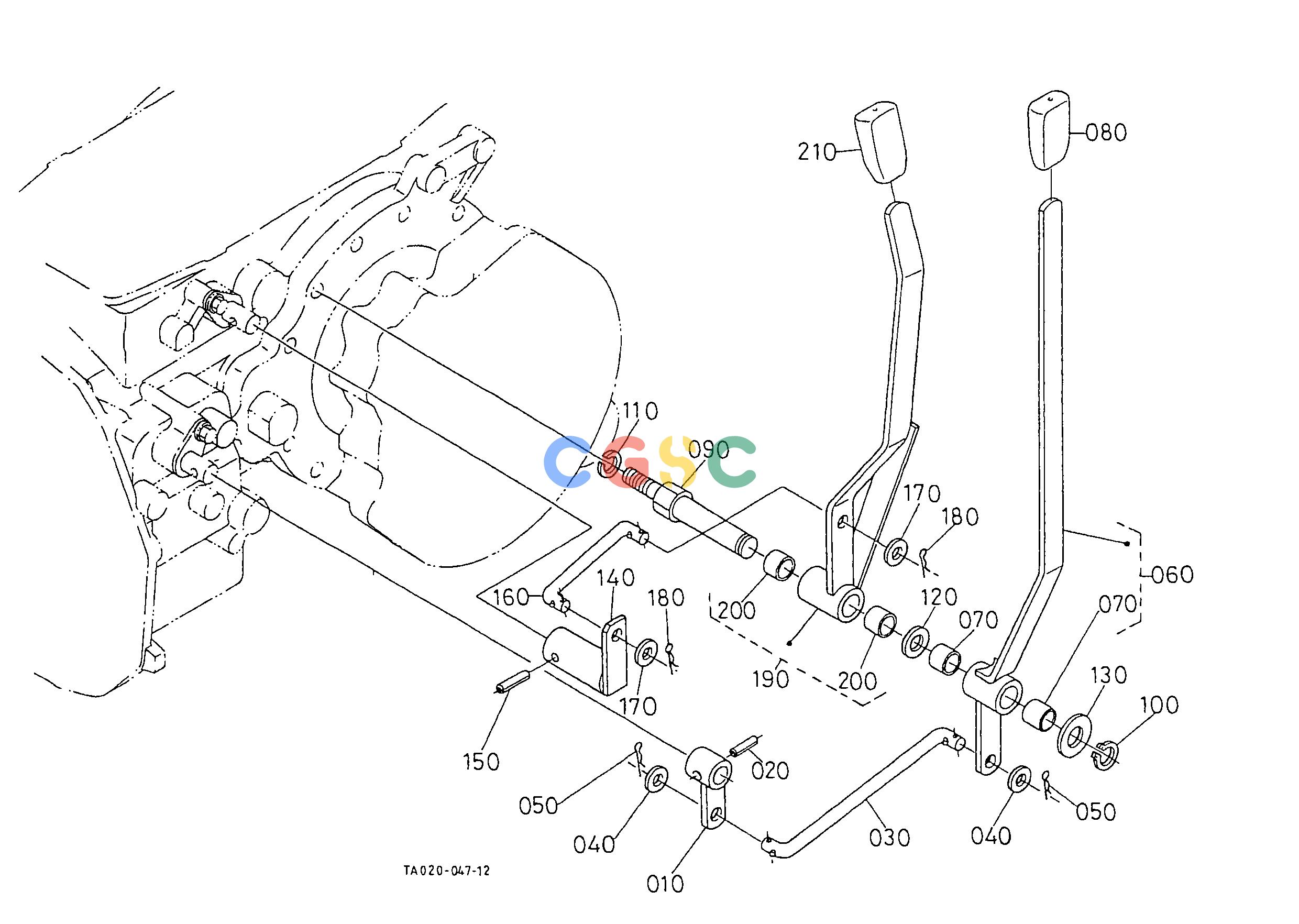 久保田零件查询T06602 RANGE GEAR SHIFT LEVER/CREEP GEAR SHIFT LEVER [MANUAL T/M TYPE] [WITH CREEP] MAIN SP-CHANGE LEVEREPC Kubota online