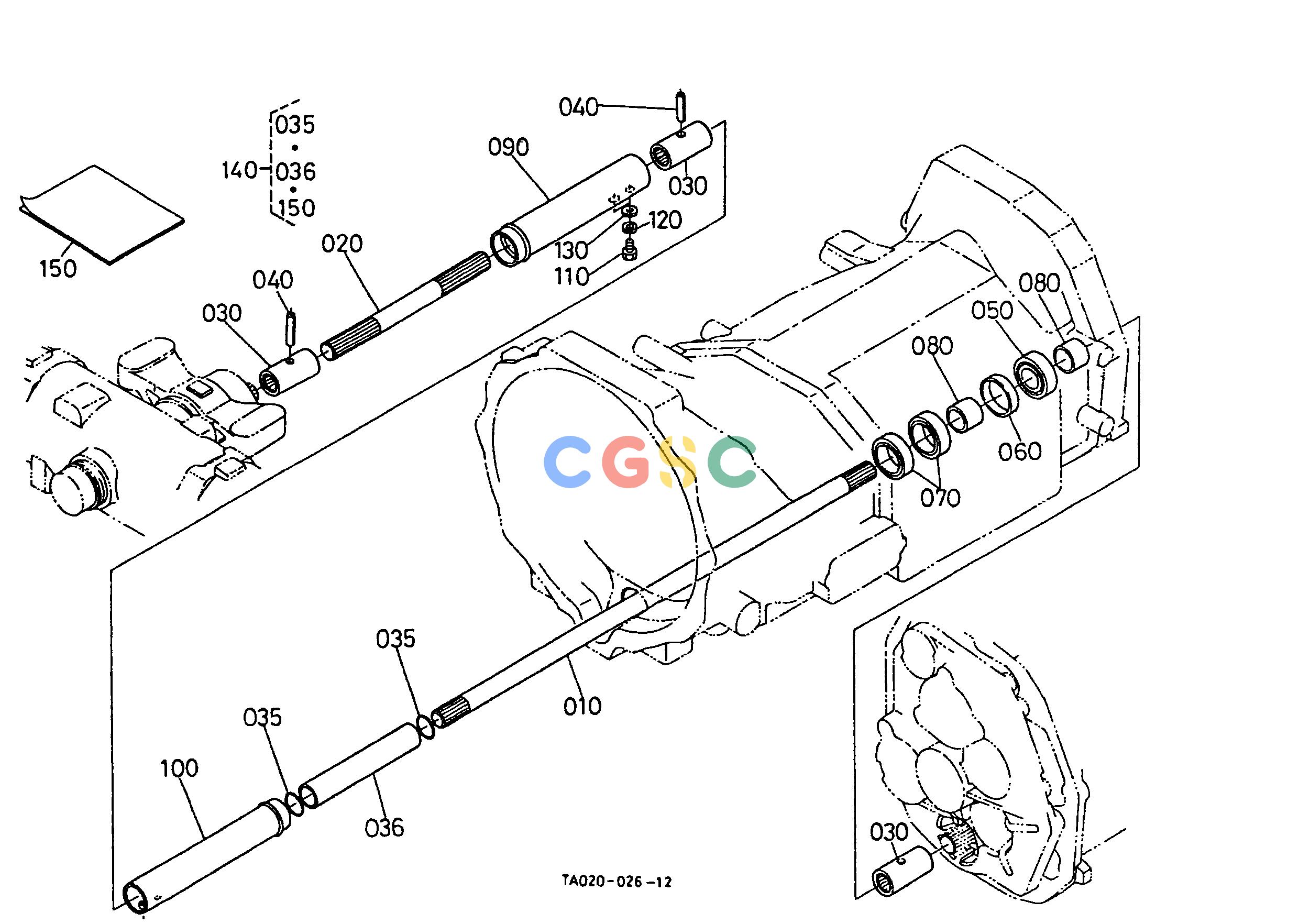 久保田零件查询T08800 PROPELLER SHAFT FRONT AXLE/CHASSISEPC Kubota online