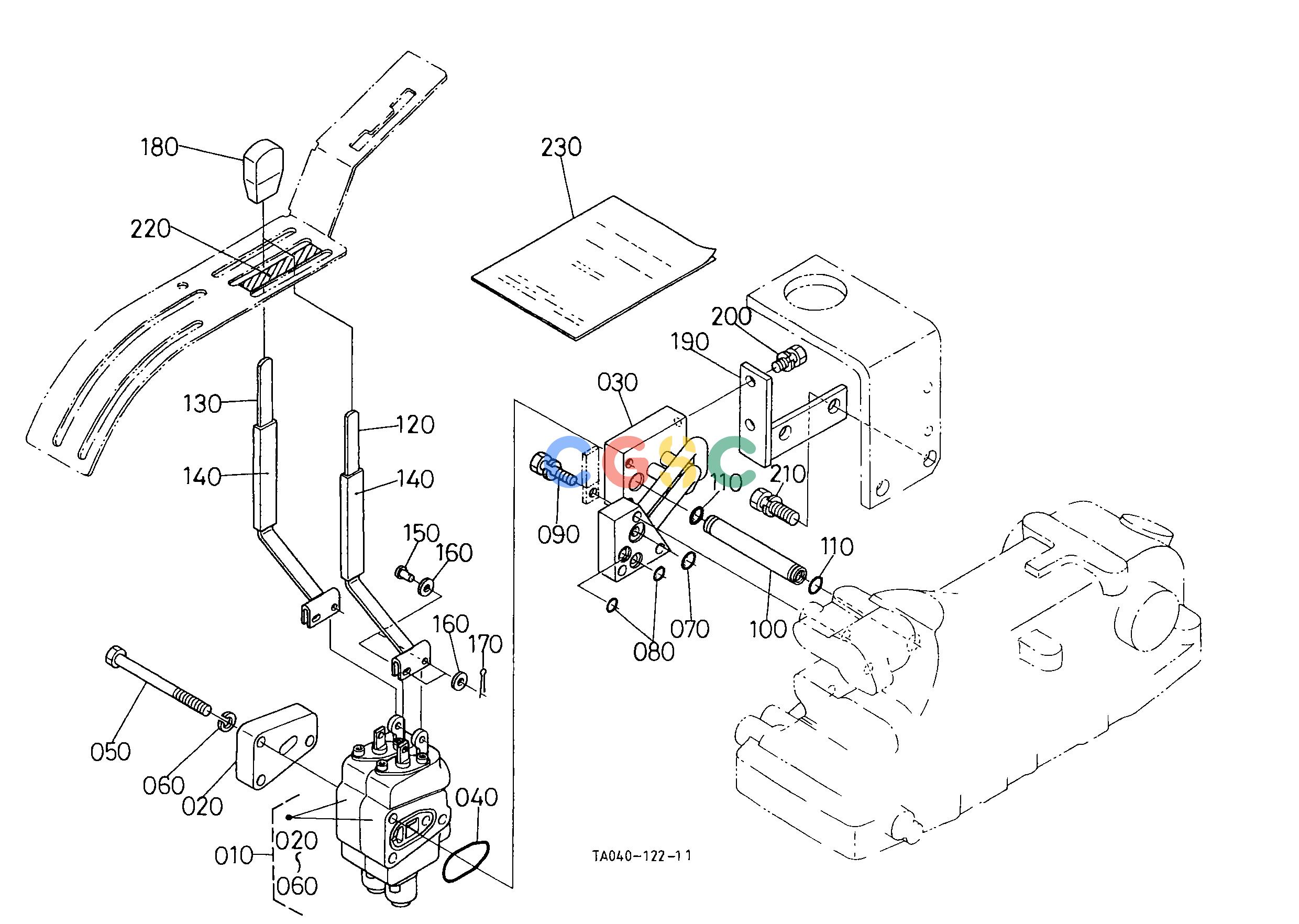 久保田零件查询T11702 REMOTE CONTROL VALVE LEVER 2 [OPTION] HYDRAULIC SYSTEMEPC Kubota online