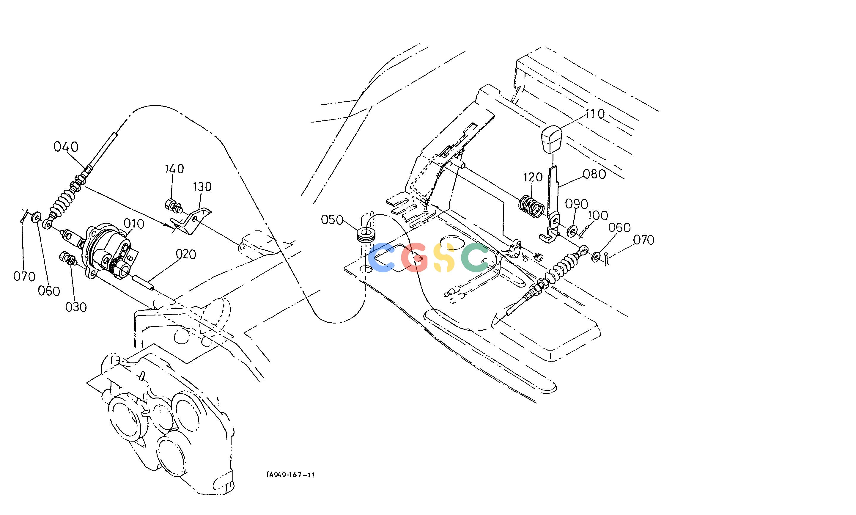 久保田零件查询T08200 PTO CLUTCH CONTROL LEVER SPEED CHANGE LEVEREPC Kubota online