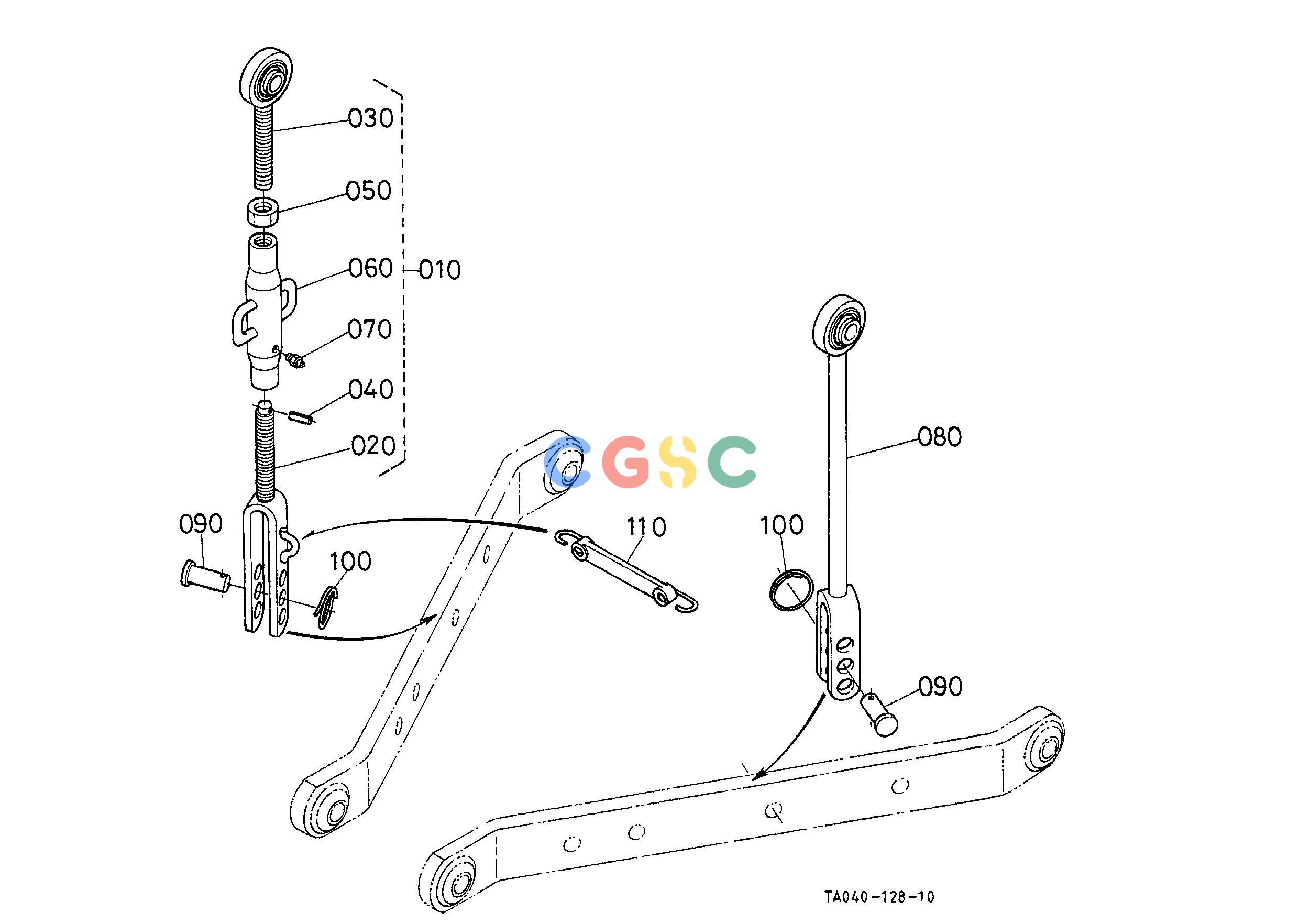 久保田零件查询T13000 3-POINT LINKAGE 2 (LIFT ROD) HYDRAULIC SYSTEMEPC Kubota online