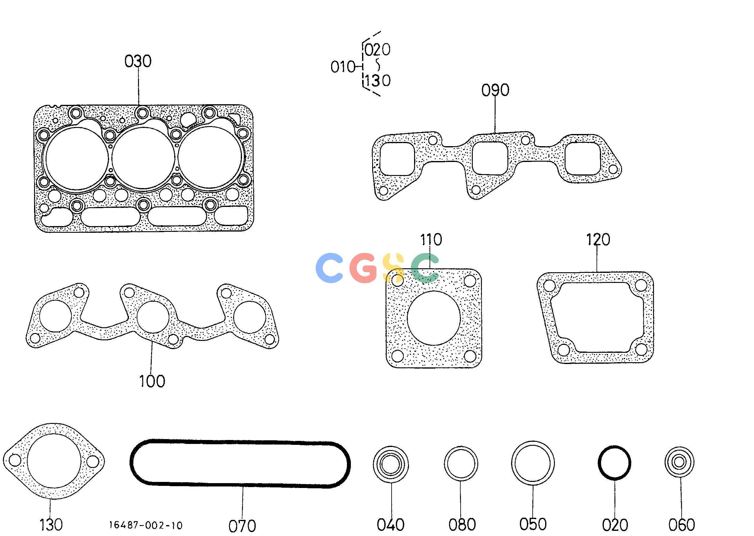久保田零件查询T02400 UPPER GASKET KIT ENGINEEPC Kubota online