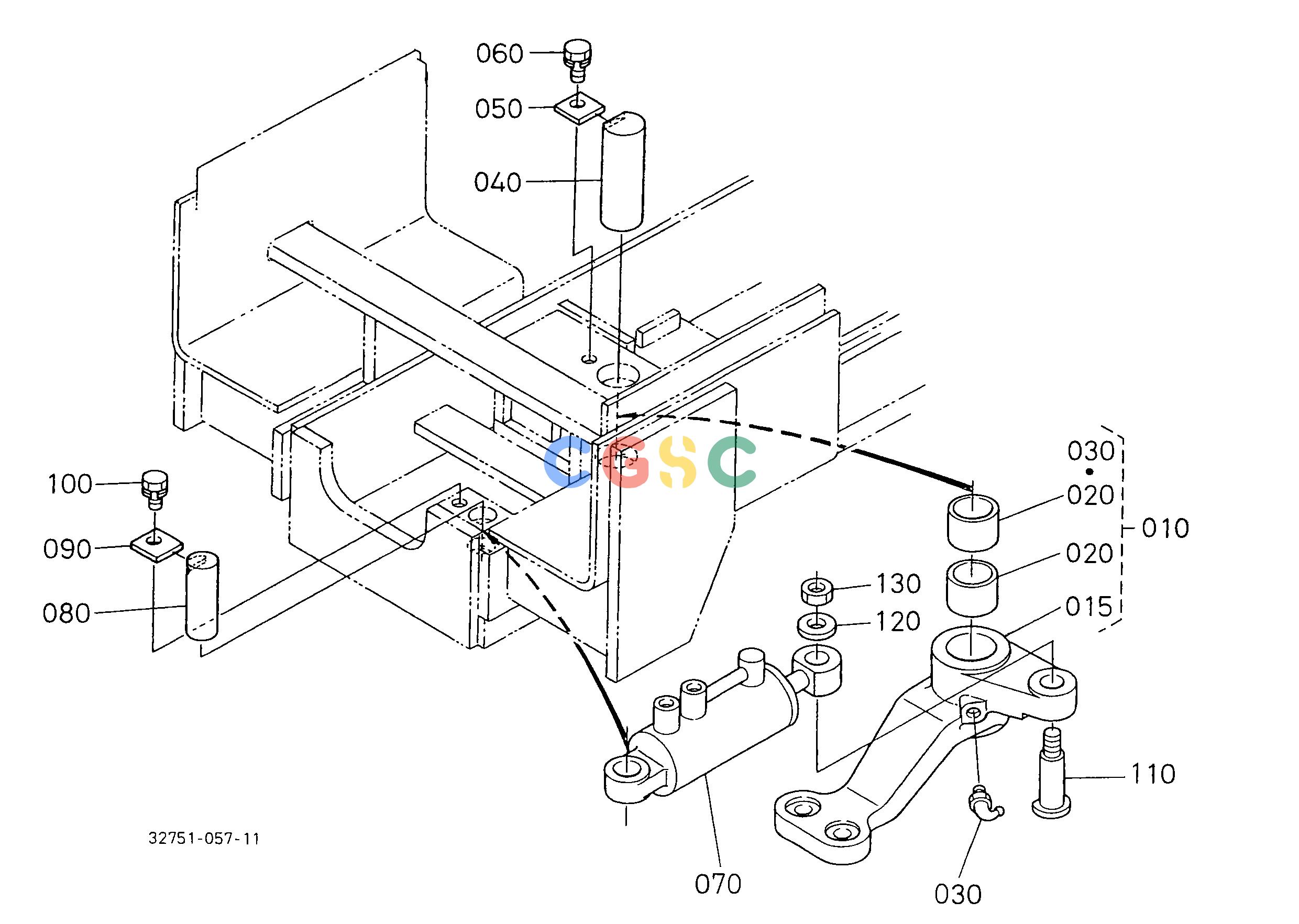 久保田零件查询T08600 STEERING CYLINDER STEERINGEPC Kubota online