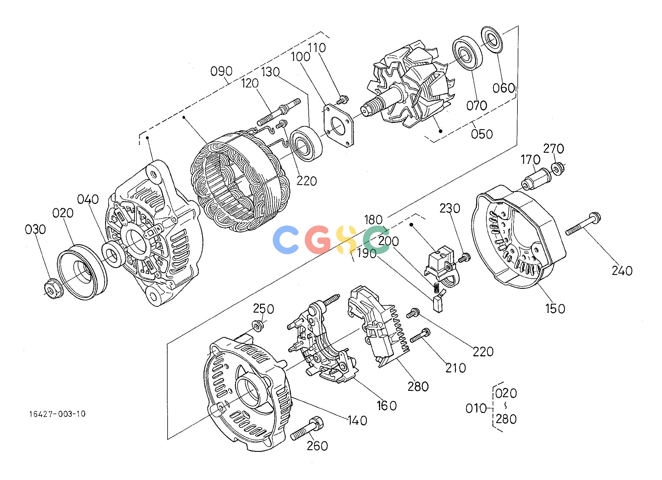 久保田零件查询T03600 ALTERNATOR [COMPONENT PARTS] ELECTRICAL SYSTEMEPC Kubota online