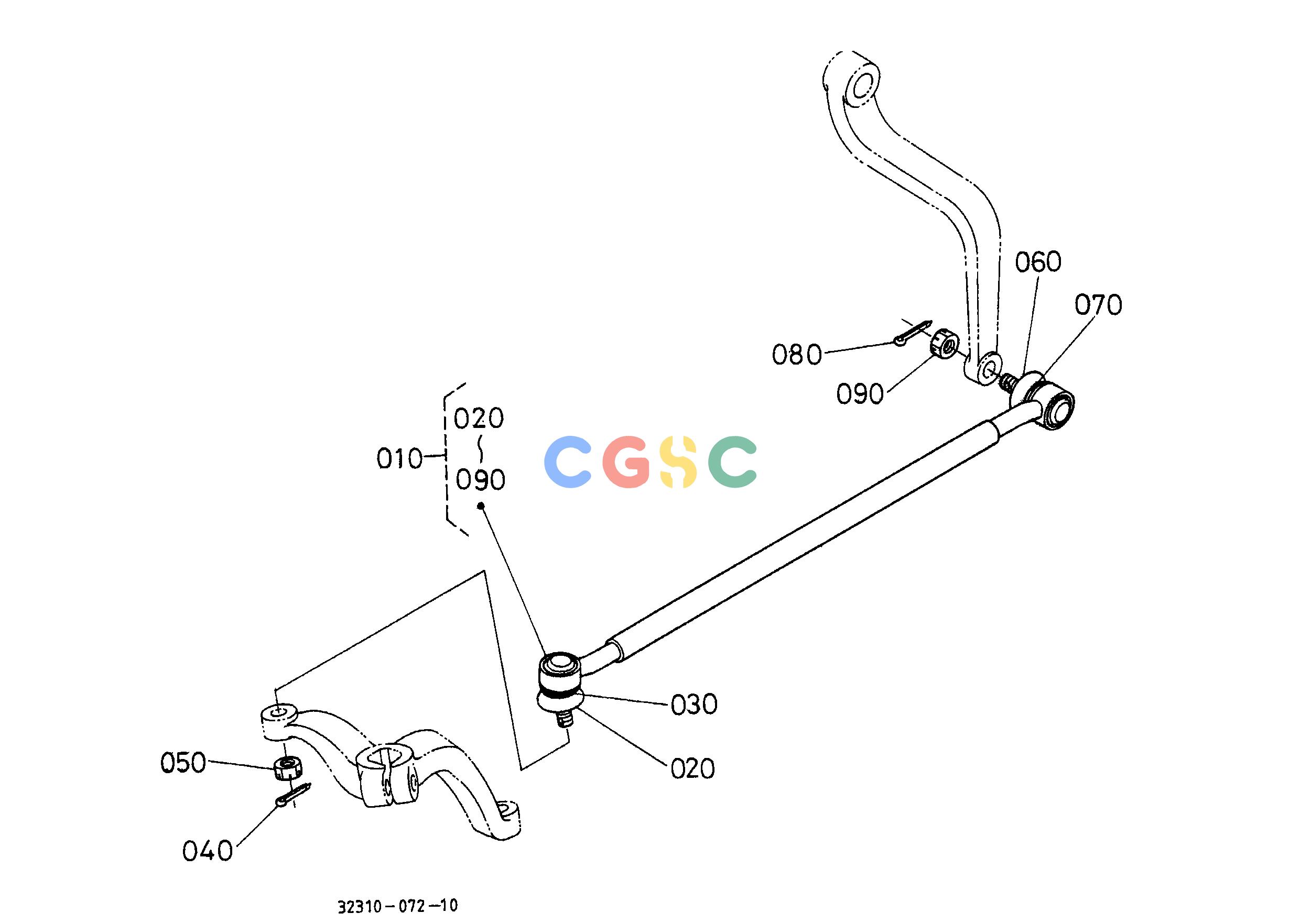久保田零件查询T08000 STEERING LINKAGE (DRAG LINK) STEERINGEPC Kubota online