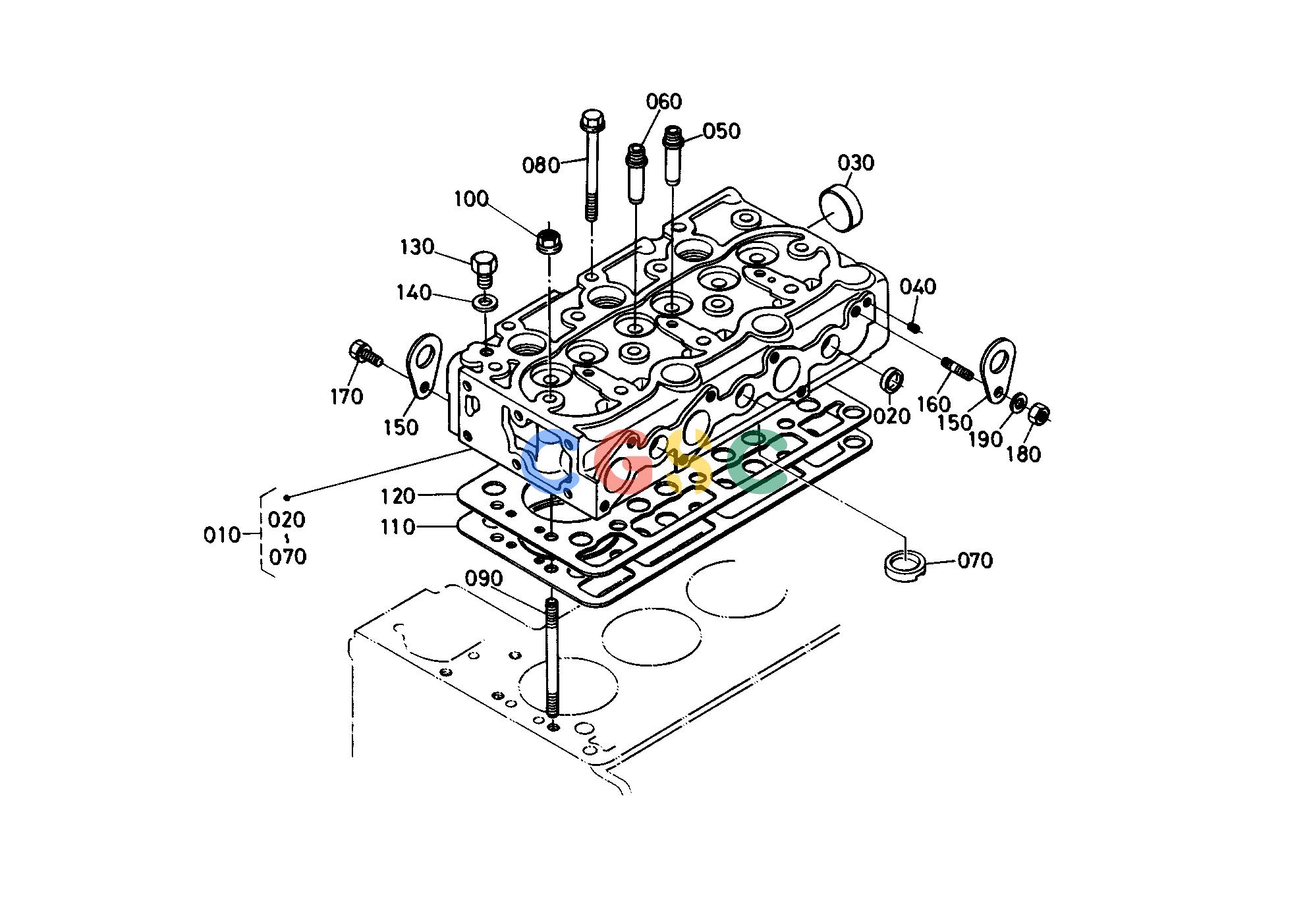 久保田零件查询E00300 CYLINDER HEAD ENGINEEPC Kubota online