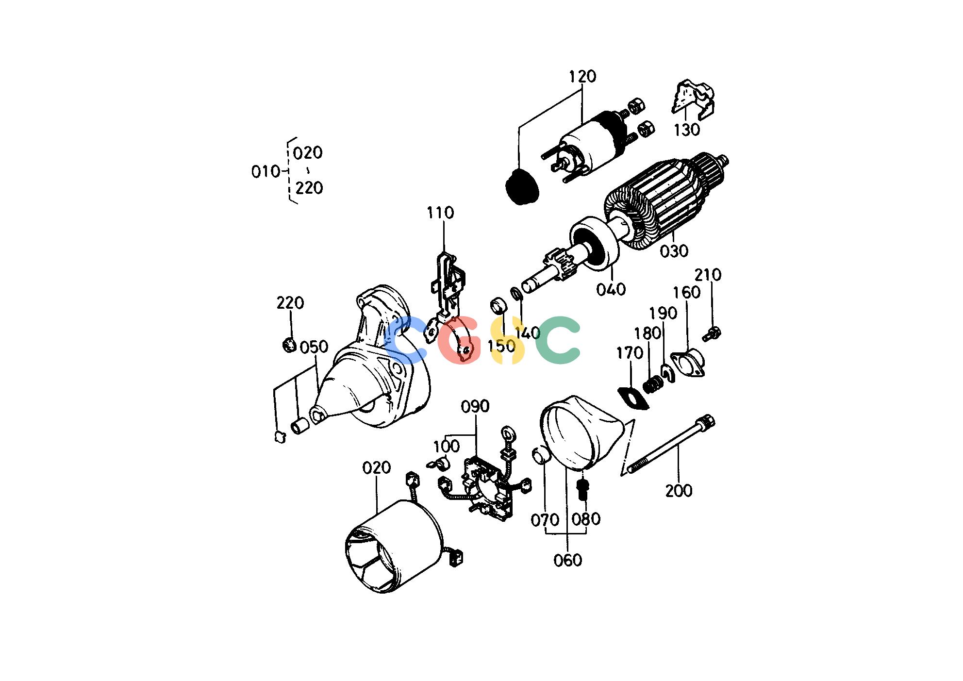 久保田零件查询E02300 STARTER ENGINEEPC Kubota online
