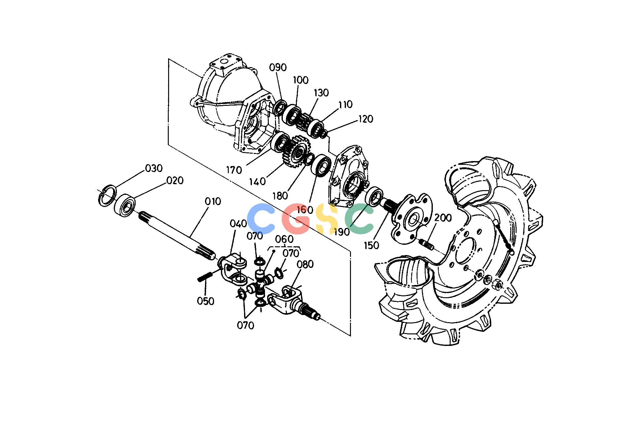 久保田零件查询T05200 FRONT WHEEL HUB FRONT AXLE/FRONT WHEELEPC Kubota online