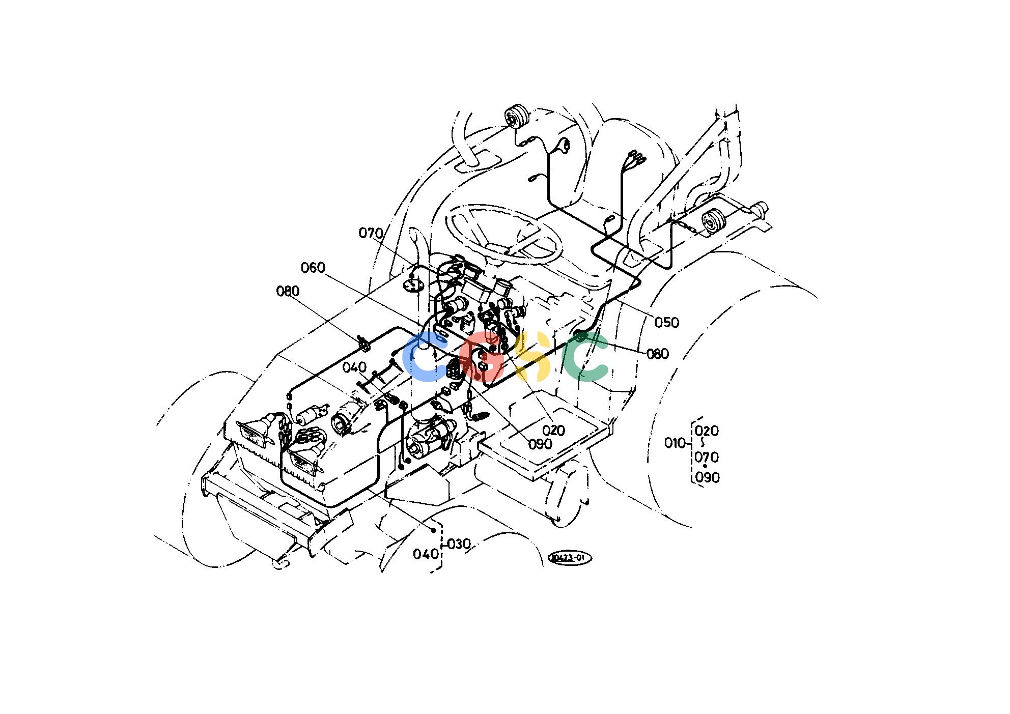 久保田零件查询T04200 WIRE HARNESS ELECTRICAL SYSTEMEPC Kubota online